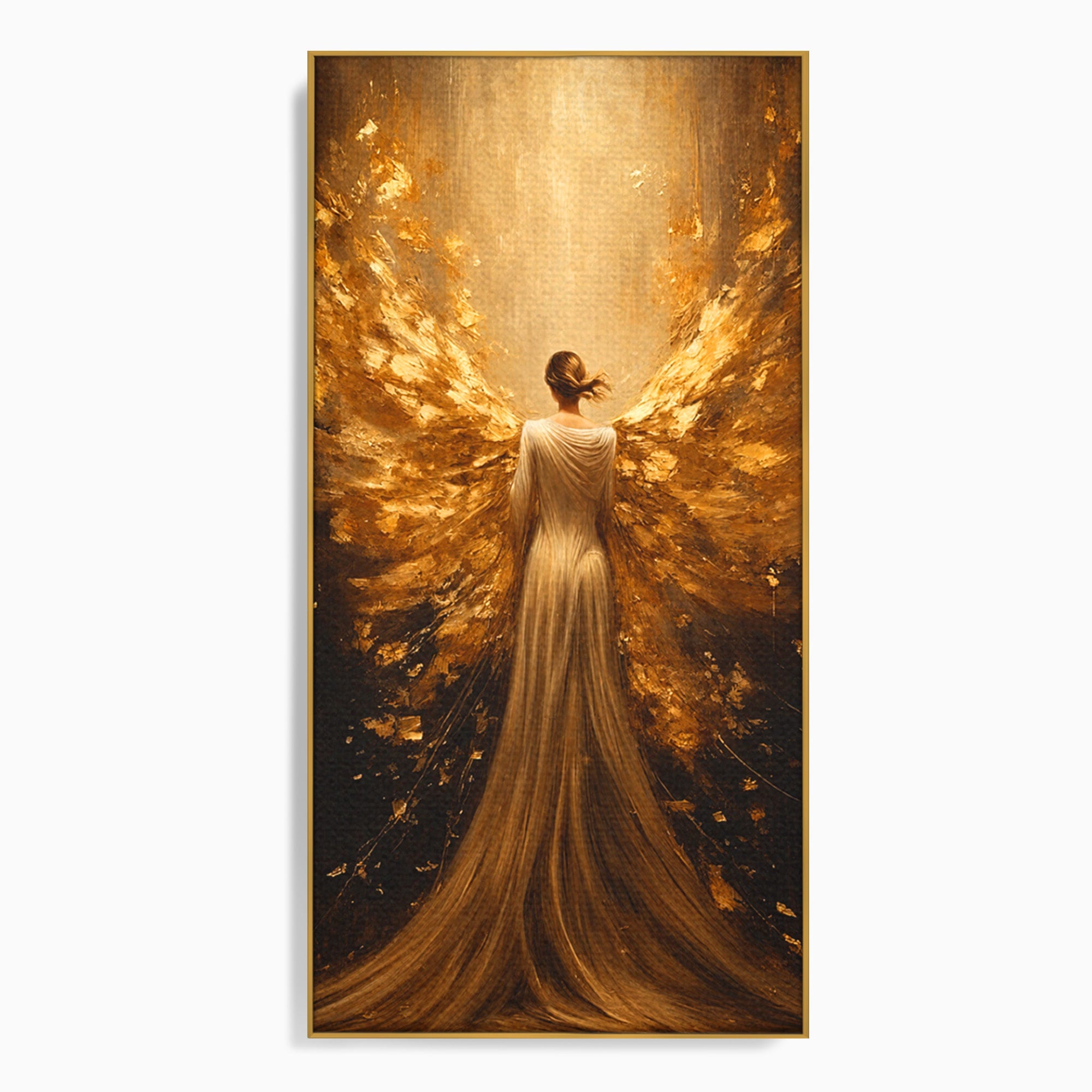 Tablou Canvas Premium LuxCanva® GV1054, Ingerul Renasterii, Inger, Aripi, Elegant, Spiritualitate, Living, Culori Vibrante