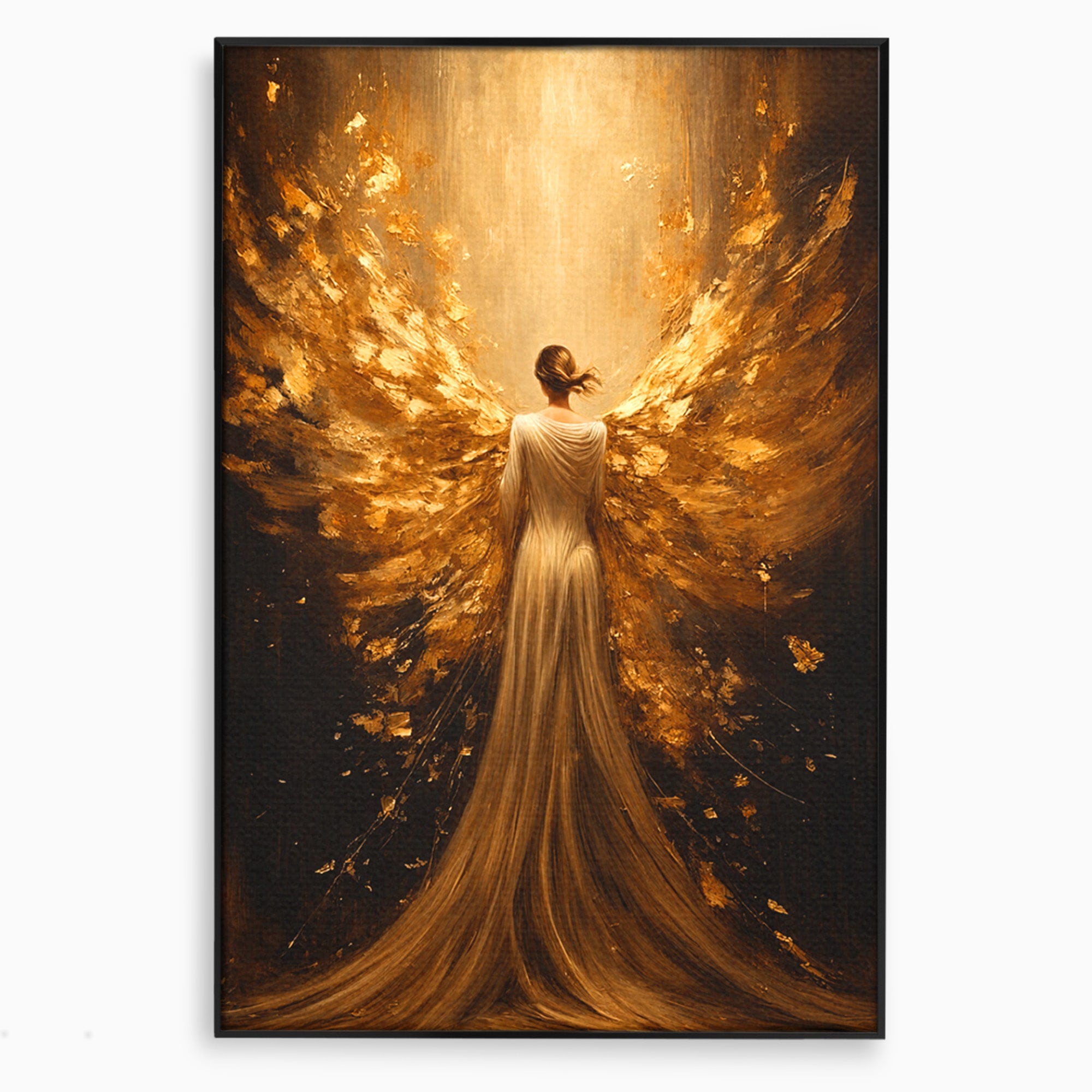 Tablou Canvas Premium LuxCanva® GV1054, Ingerul Renasterii, Inger, Aripi, Elegant, Spiritualitate, Living, Culori Vibrante