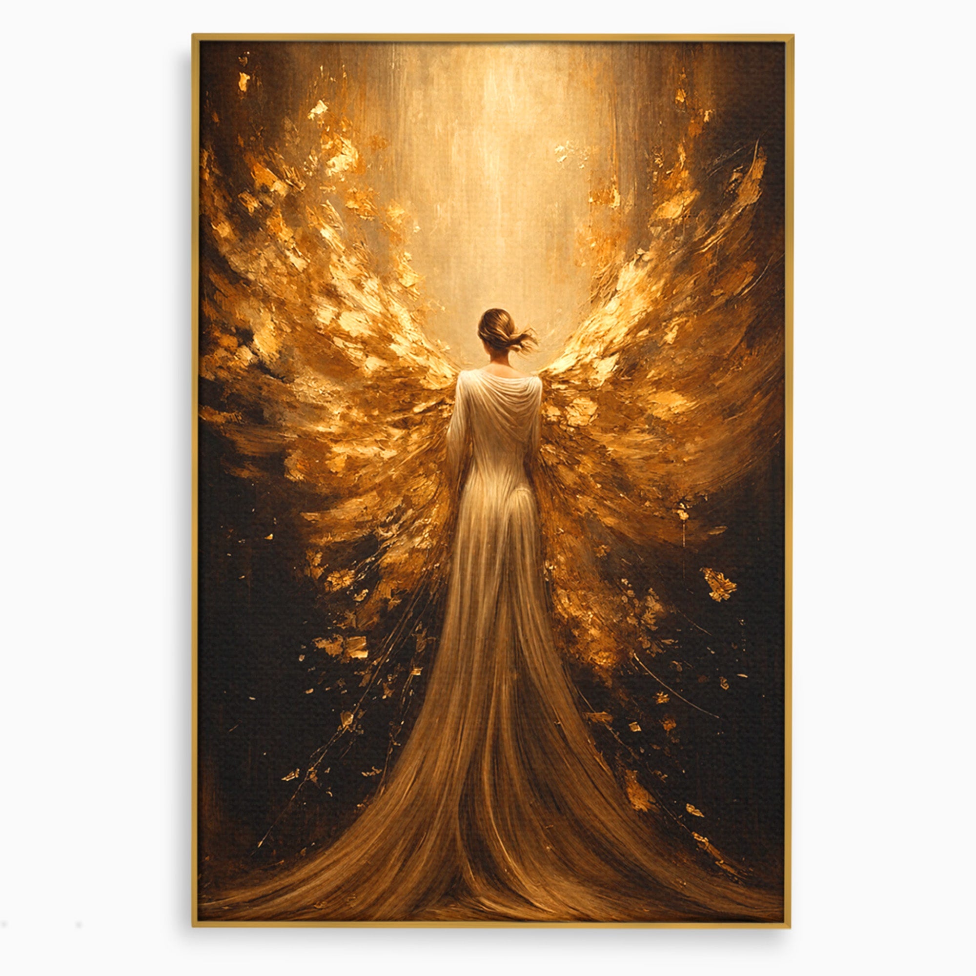 Tablou Canvas Premium LuxCanva® GV1054, Ingerul Renasterii, Inger, Aripi, Elegant, Spiritualitate, Living, Culori Vibrante