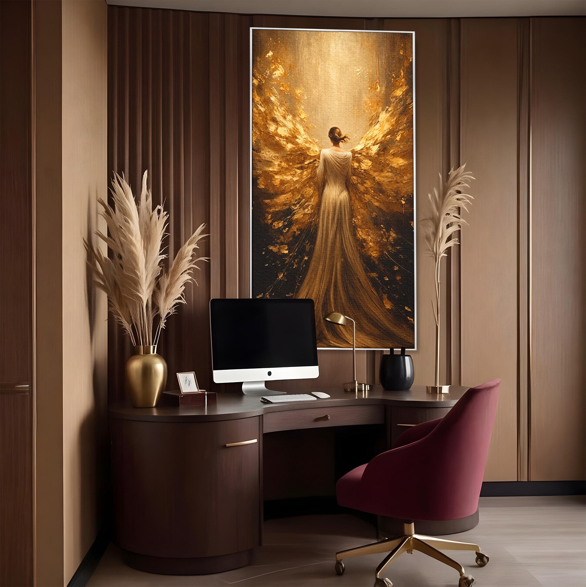 Tablou Canvas Premium LuxCanva® GV1054, Ingerul Renasterii, Inger, Aripi, Elegant, Spiritualitate, Living, Culori Vibrante