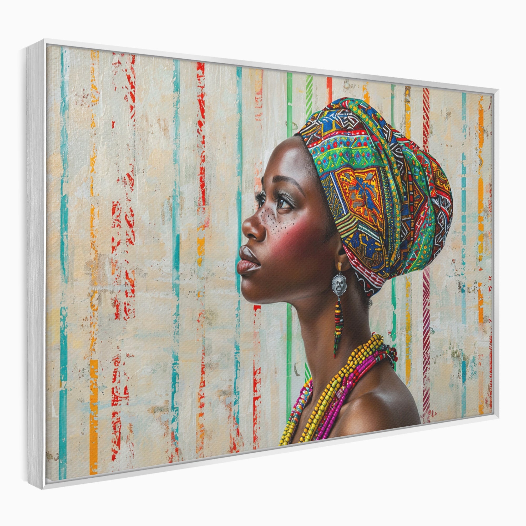 Tablou Canvas Premium LuxCanva® GV1055, Eleganta si Cultura, Portret, Femeie, Turban, Cultura, Arta, Living, Culori Vibrante