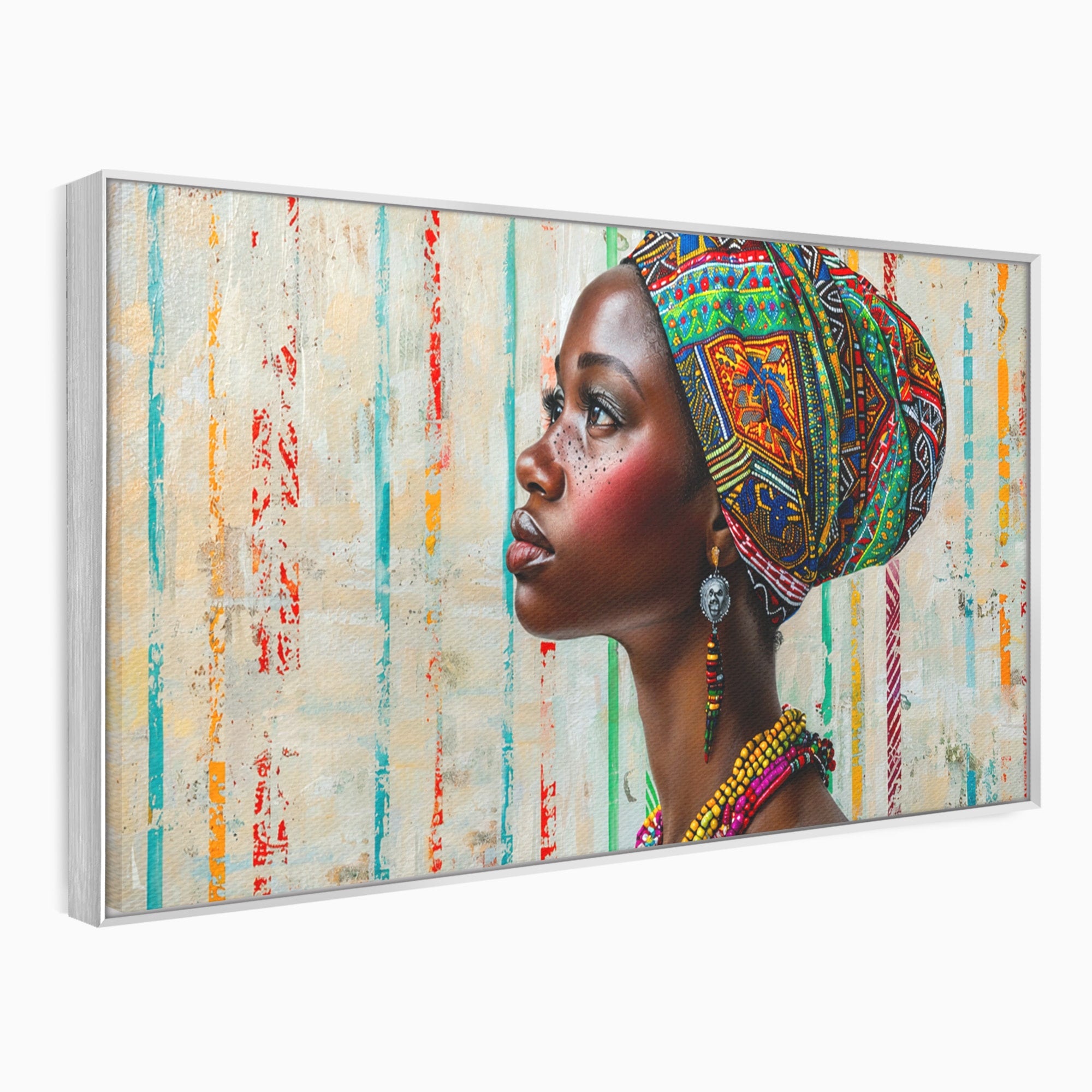 Tablou Canvas Premium LuxCanva® GV1055, Eleganta si Cultura, Portret, Femeie, Turban, Cultura, Arta, Living, Culori Vibrante