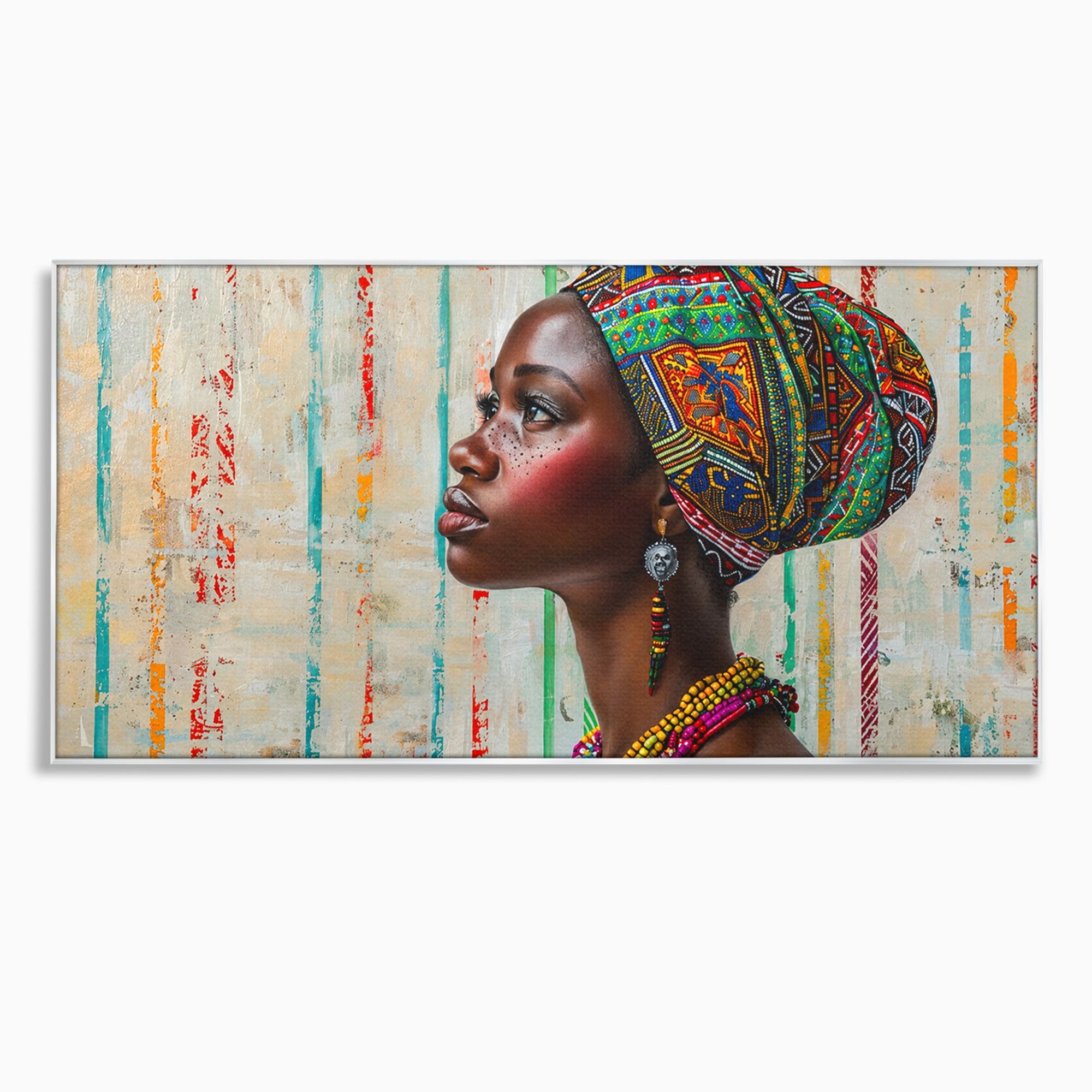 Tablou Canvas Premium LuxCanva® GV1055, Eleganta si Cultura, Portret, Femeie, Turban, Cultura, Arta, Living, Culori Vibrante