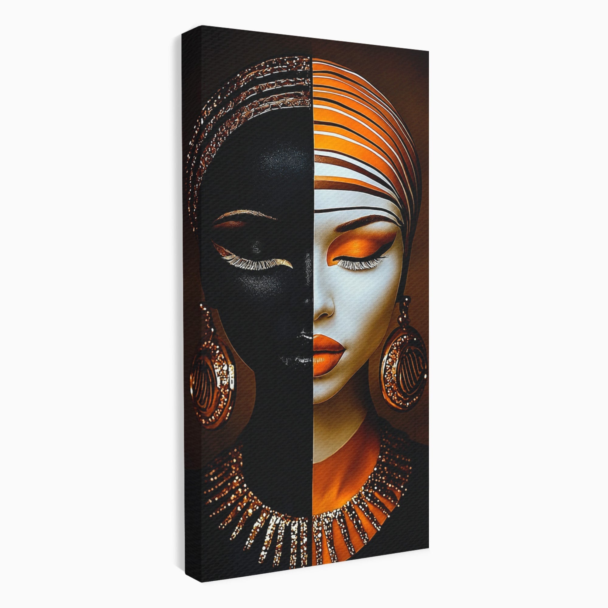 Tablou Canvas Premium LuxCanva® GV1056, Lumini si Umbre, Portret, Feminitate, Abstract, Contrast, Dormitor, Culori Vibrante