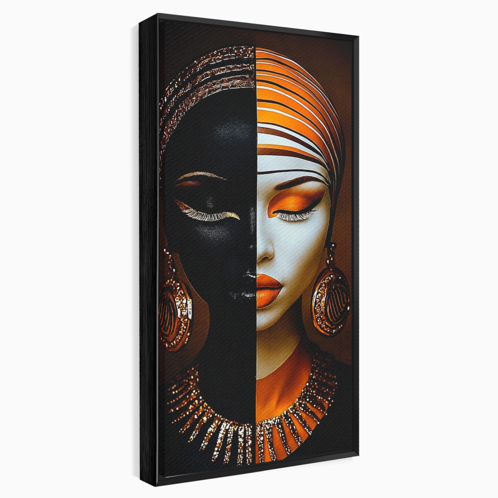 Tablou Canvas Premium LuxCanva® GV1056, Lumini si Umbre, Portret, Feminitate, Abstract, Contrast, Dormitor, Culori Vibrante