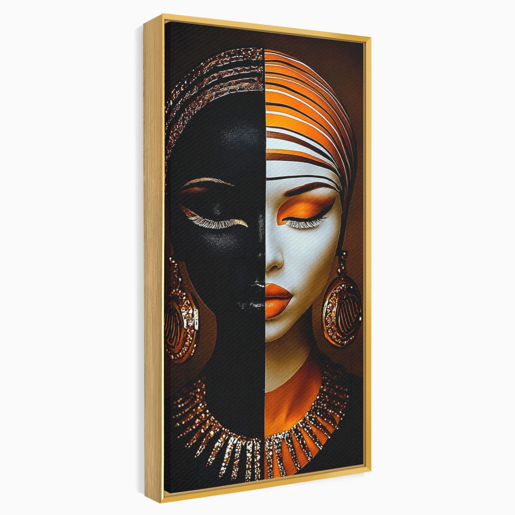 Tablou Canvas Premium LuxCanva® GV1056, Lumini si Umbre, Portret, Feminitate, Abstract, Contrast, Dormitor, Culori Vibrante