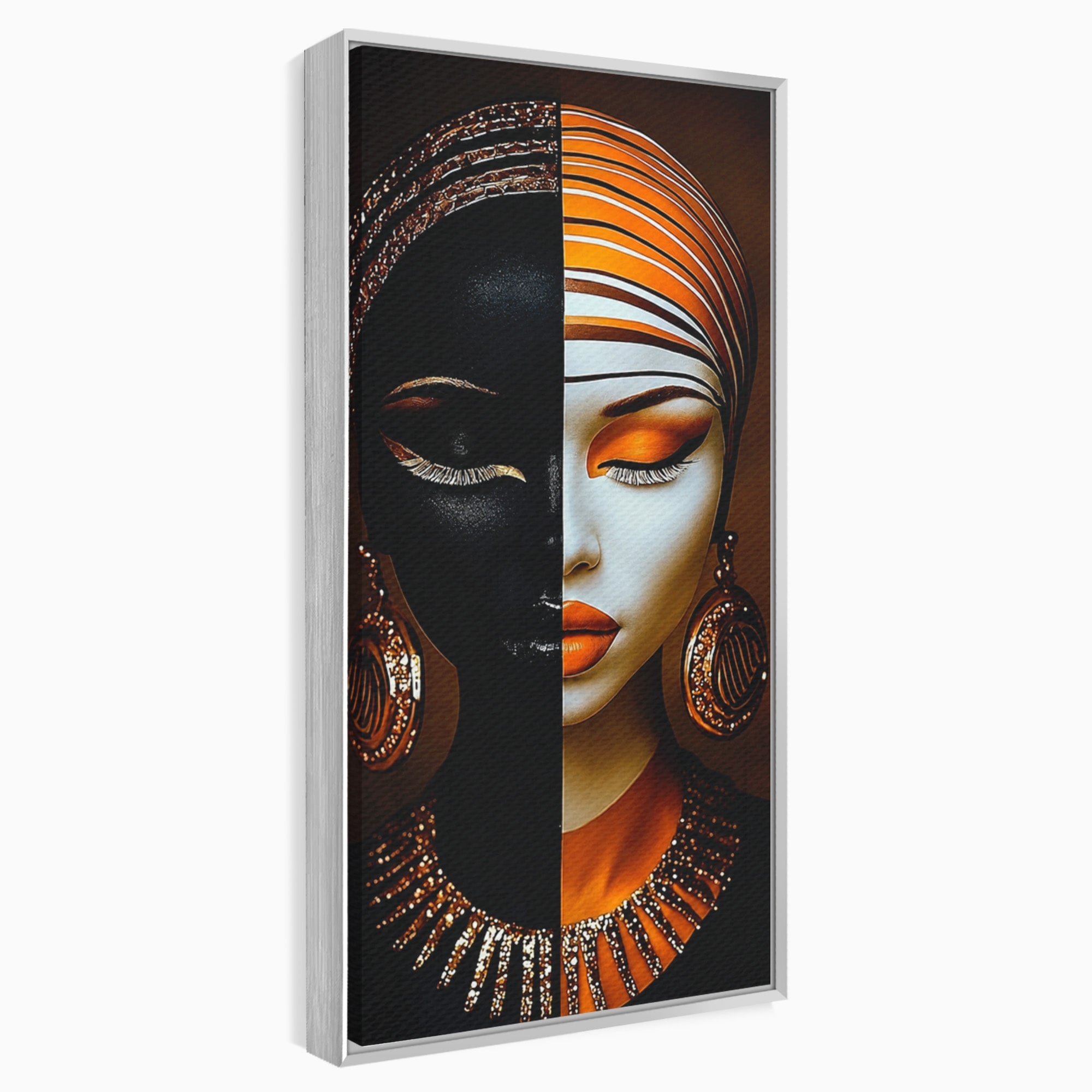 Tablou Canvas Premium LuxCanva® GV1056, Lumini si Umbre, Portret, Feminitate, Abstract, Contrast, Dormitor, Culori Vibrante