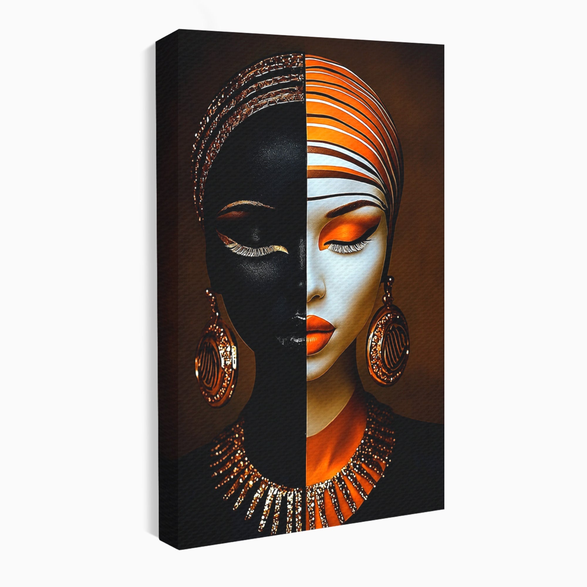 Tablou Canvas Premium LuxCanva® GV1056, Lumini si Umbre, Portret, Feminitate, Abstract, Contrast, Dormitor, Culori Vibrante