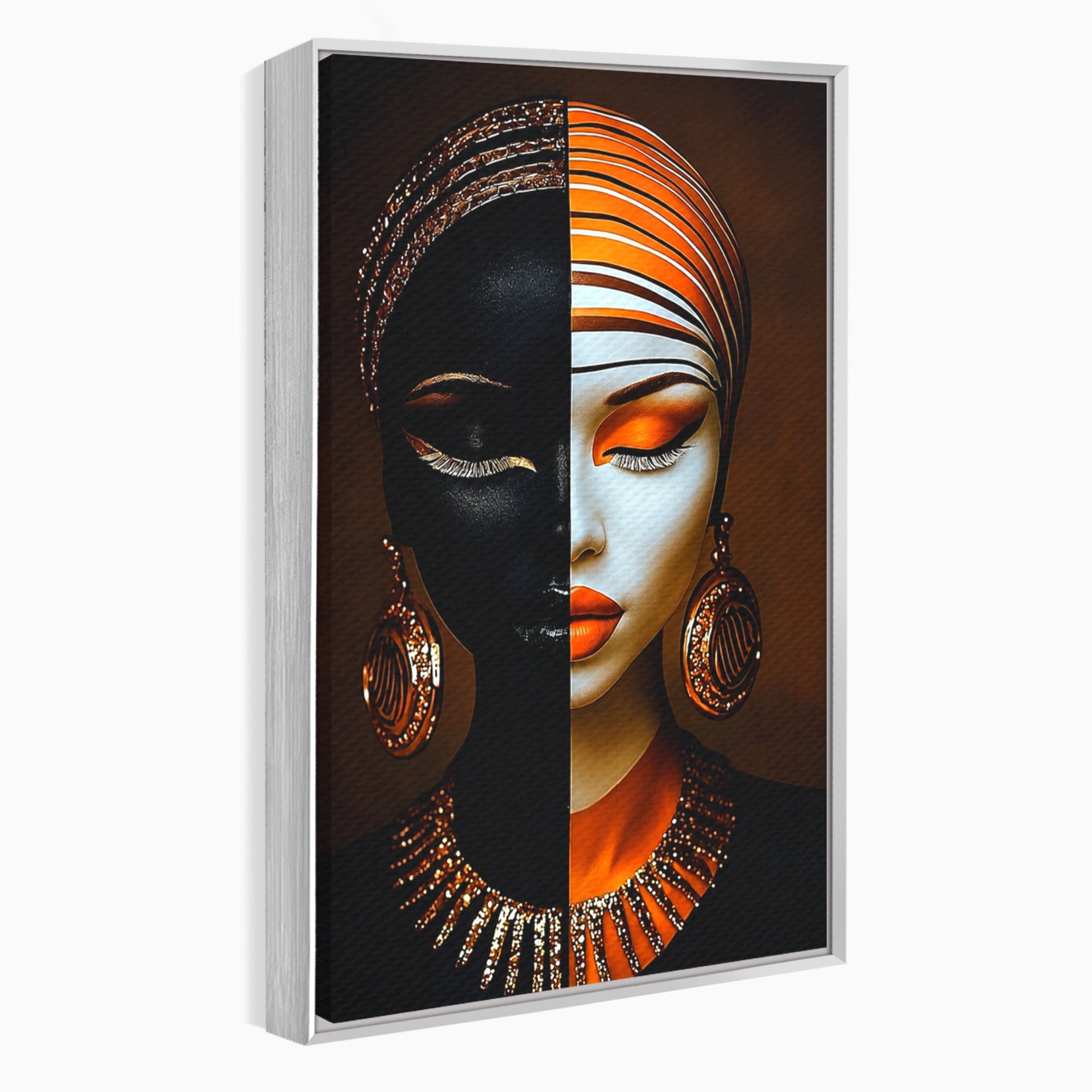 Tablou Canvas Premium LuxCanva® GV1056, Lumini si Umbre, Portret, Feminitate, Abstract, Contrast, Dormitor, Culori Vibrante
