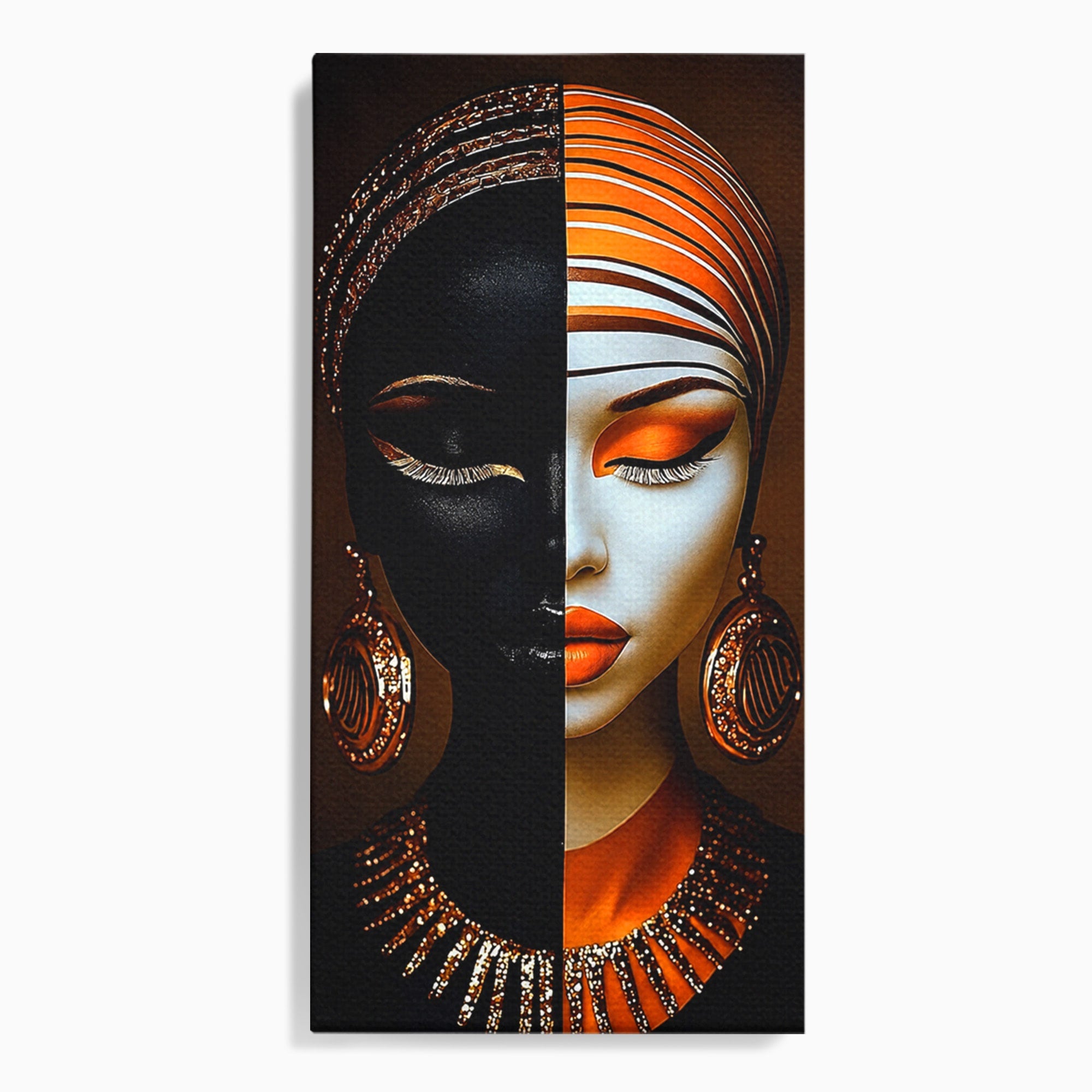 Tablou Canvas Premium LuxCanva® GV1056, Lumini si Umbre, Portret, Feminitate, Abstract, Contrast, Dormitor, Culori Vibrante
