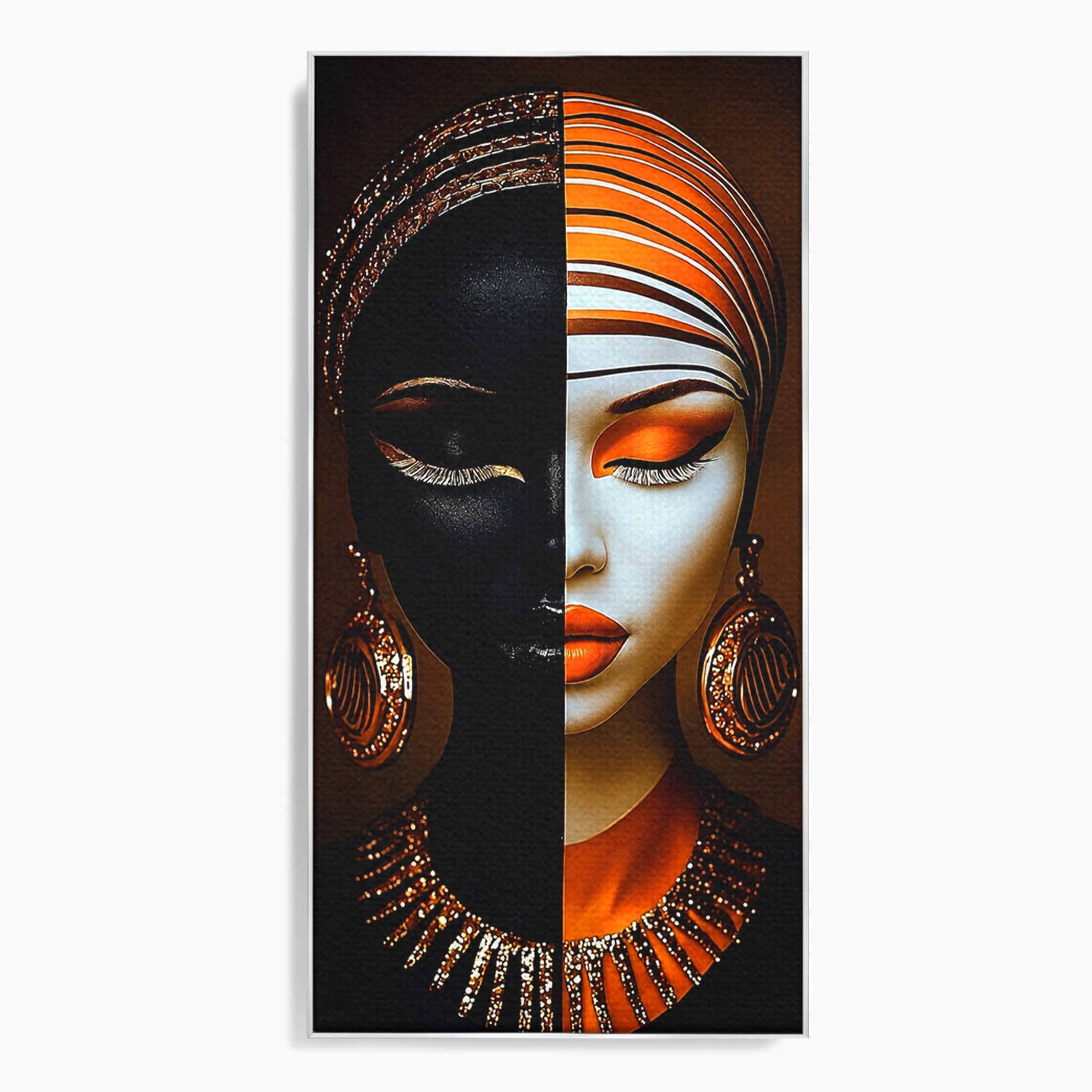 Tablou Canvas Premium LuxCanva® GV1056, Lumini si Umbre, Portret, Feminitate, Abstract, Contrast, Dormitor, Culori Vibrante
