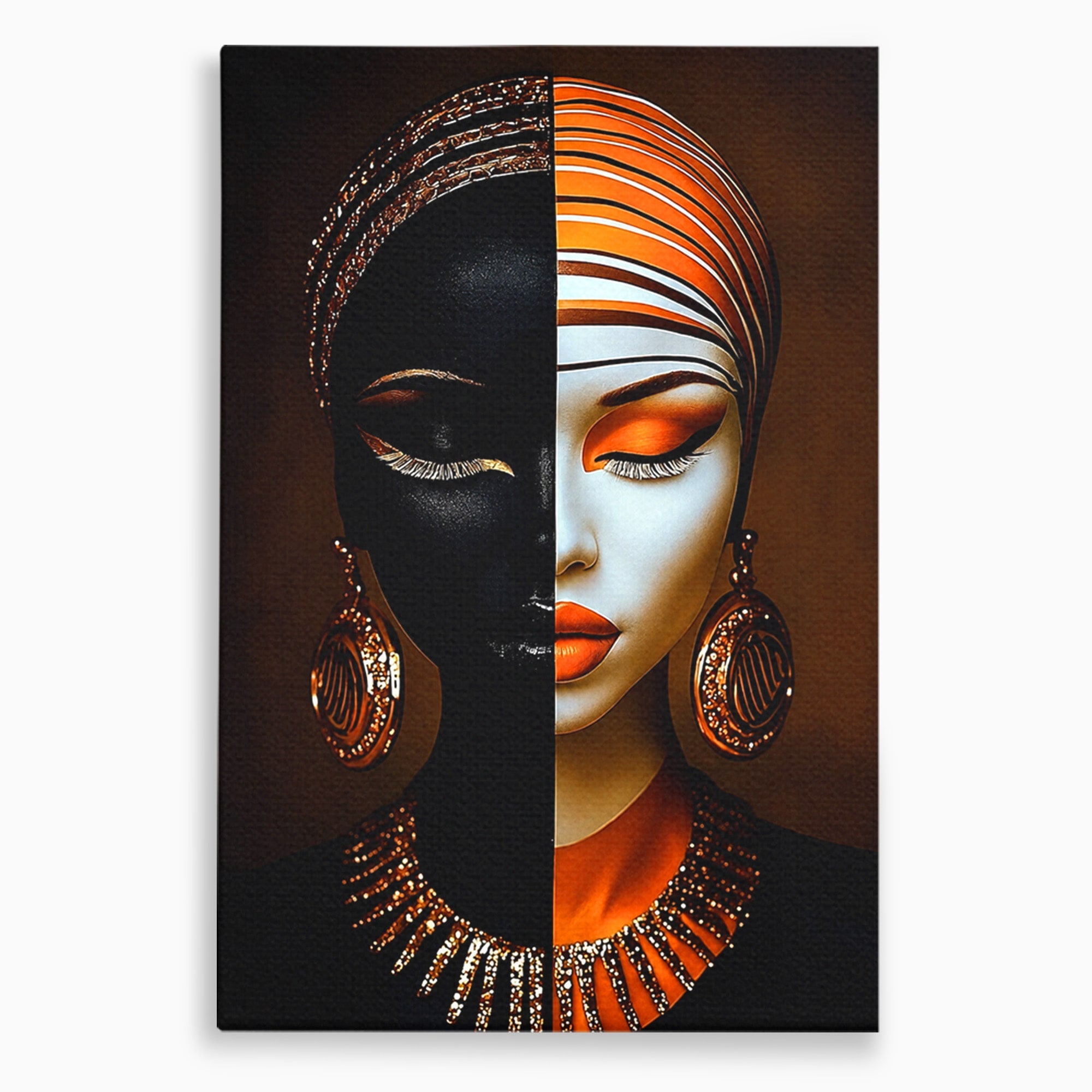 Tablou Canvas Premium LuxCanva® GV1056, Lumini si Umbre, Portret, Feminitate, Abstract, Contrast, Dormitor, Culori Vibrante