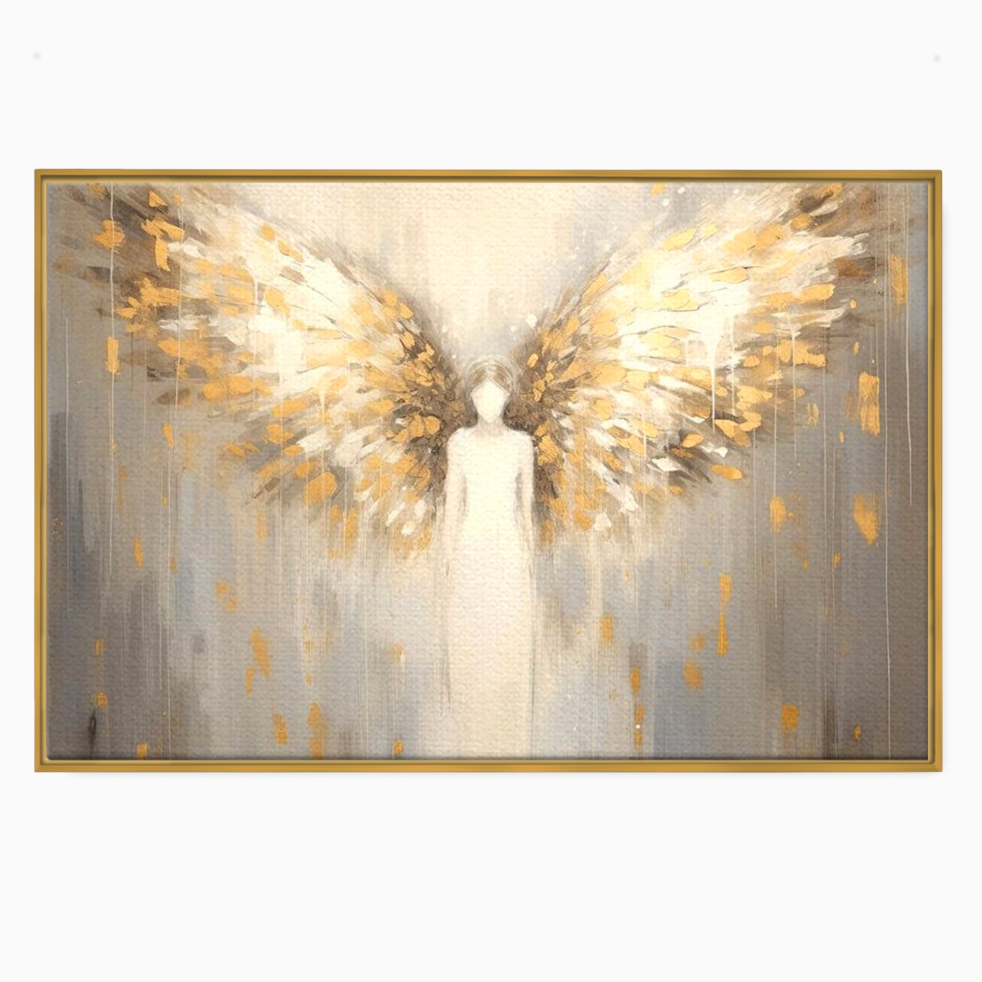 Tablou Canvas Premium LuxCanva® H1000, Aura Puritatii , Rai, Divinitate, Aurite, Aripi, Inger, Porti, Univers, Religie, Crestinism, Living, Dormitor, Birou