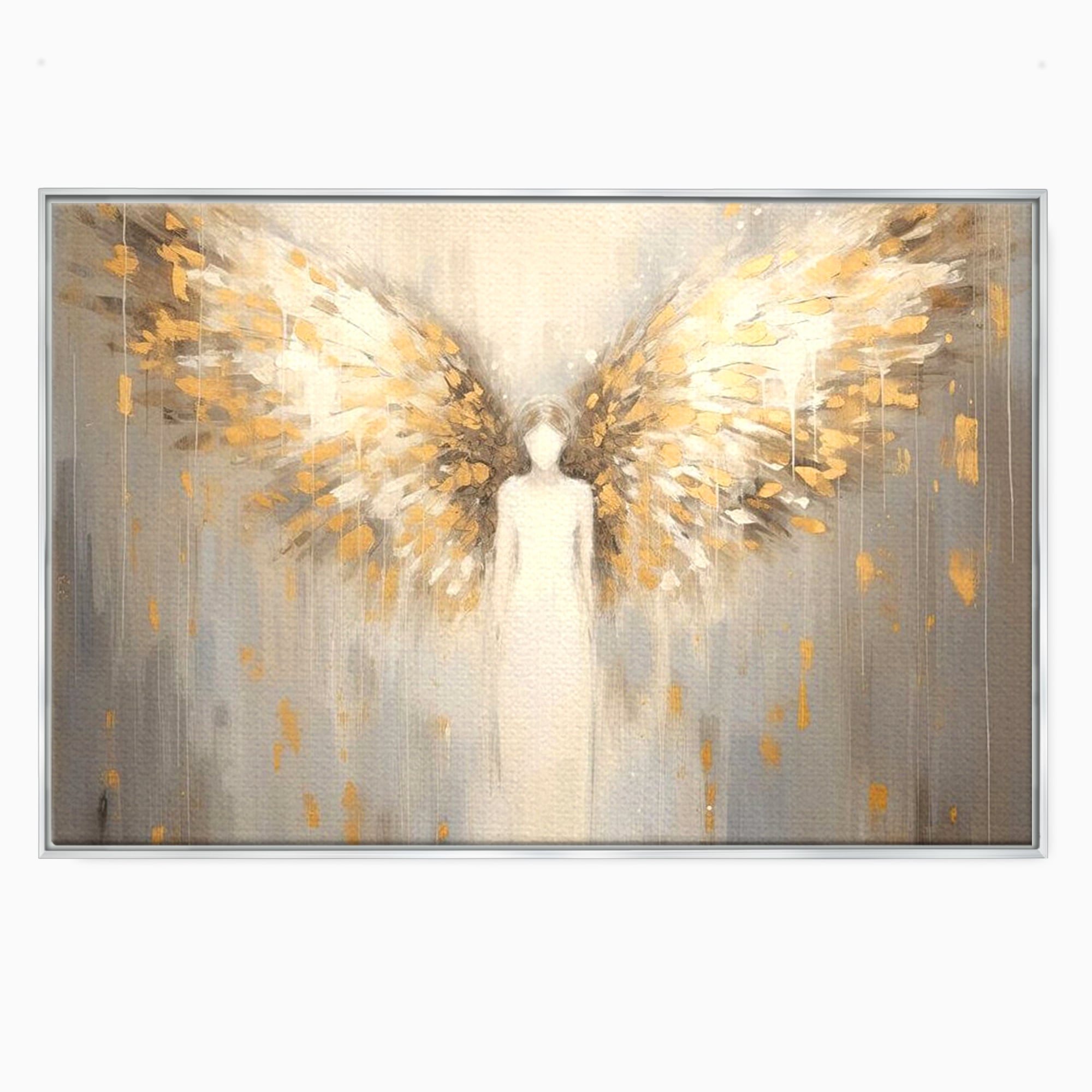 Tablou Canvas Premium LuxCanva® H1000, Aura Puritatii , Rai, Divinitate, Aurite, Aripi, Inger, Porti, Univers, Religie, Crestinism, Living, Dormitor, Birou