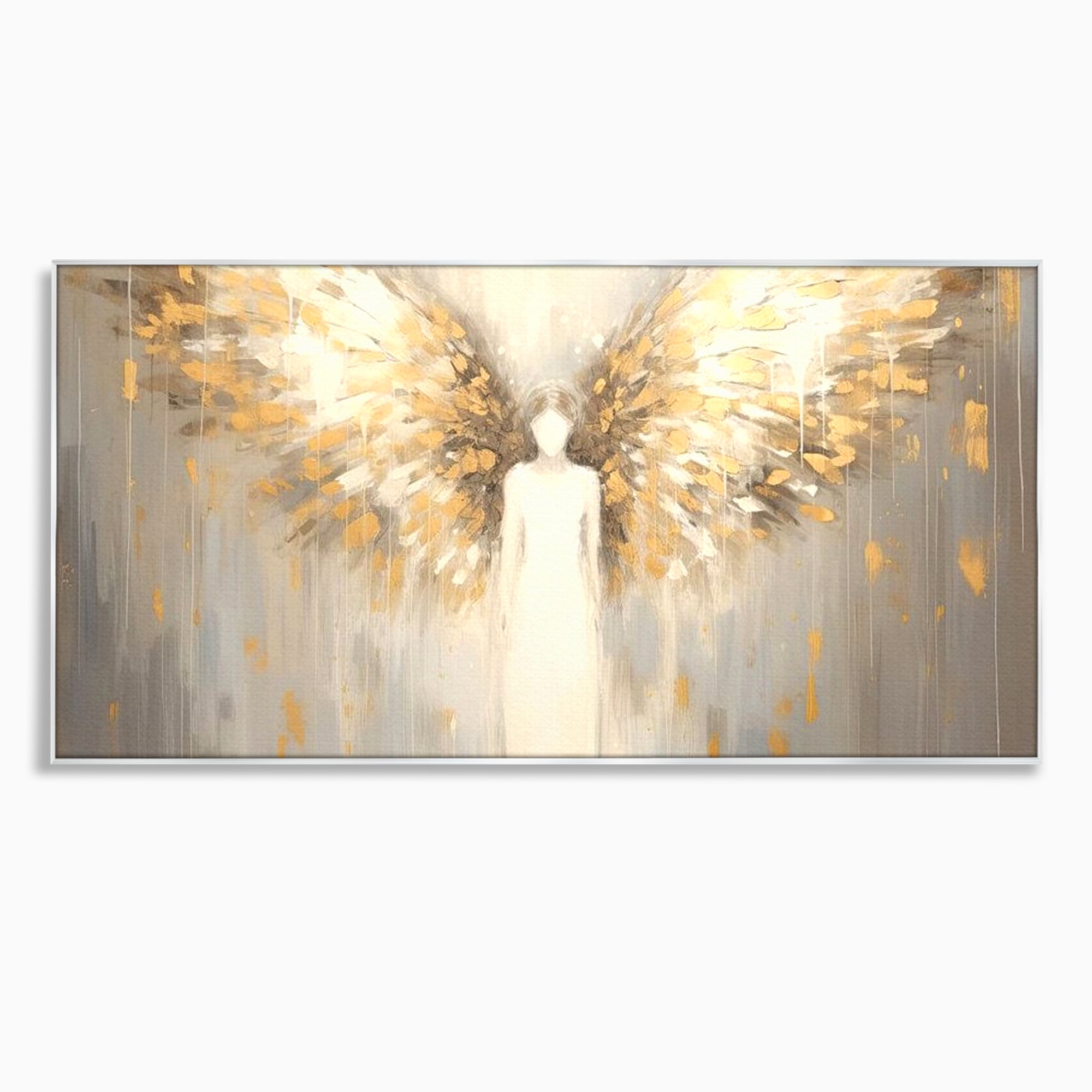 Tablou Canvas Premium LuxCanva® H1000, Aura Puritatii , Rai, Divinitate, Aurite, Aripi, Inger, Porti, Univers, Religie, Crestinism, Living, Dormitor, Birou