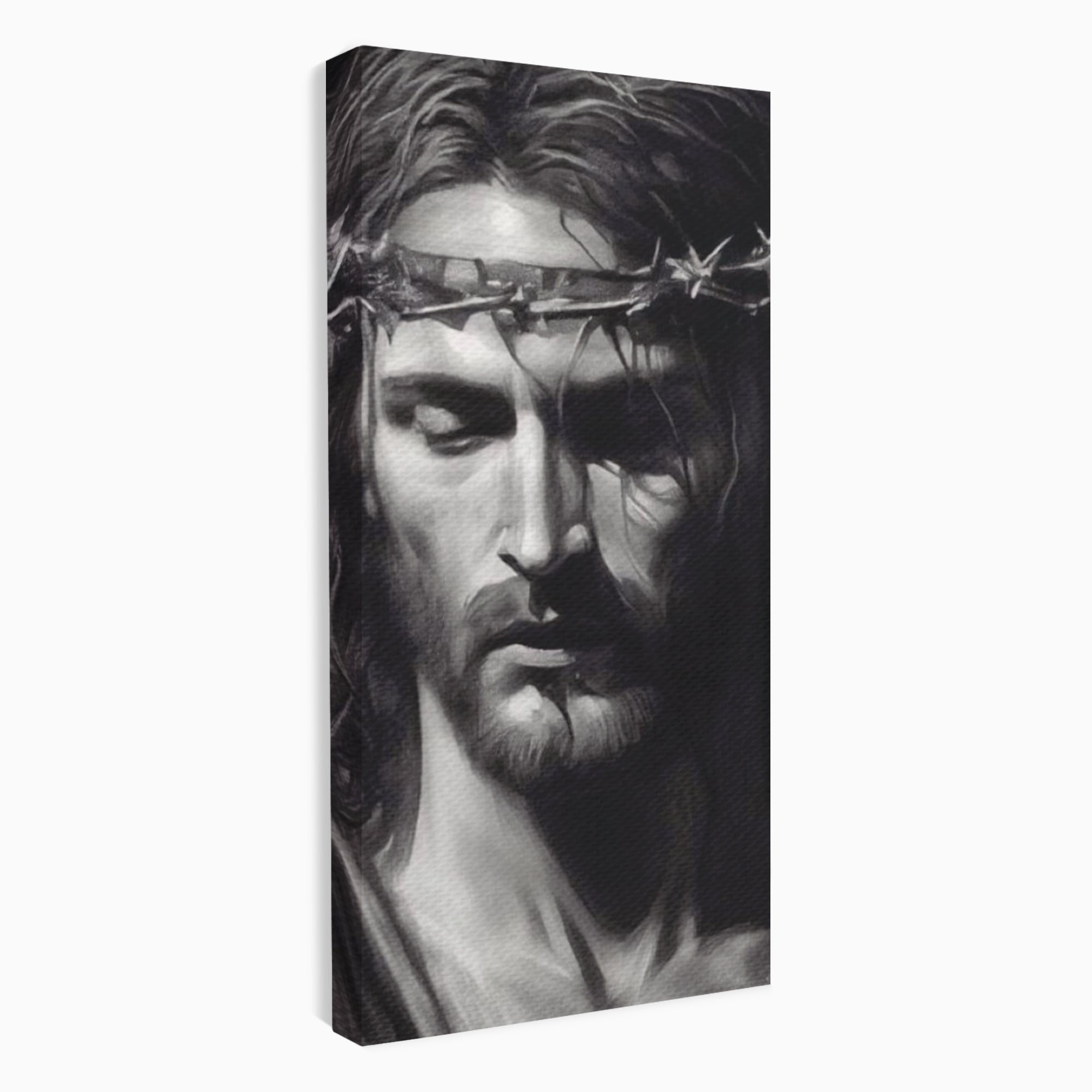 Tablou Canvas Premium LuxCanva® H1001, Durere si Speranta , Sacrificiu, Spini, Coroana, Mantuire, Iisus, Durere, Sange, Jertfa, Living, Dormitor