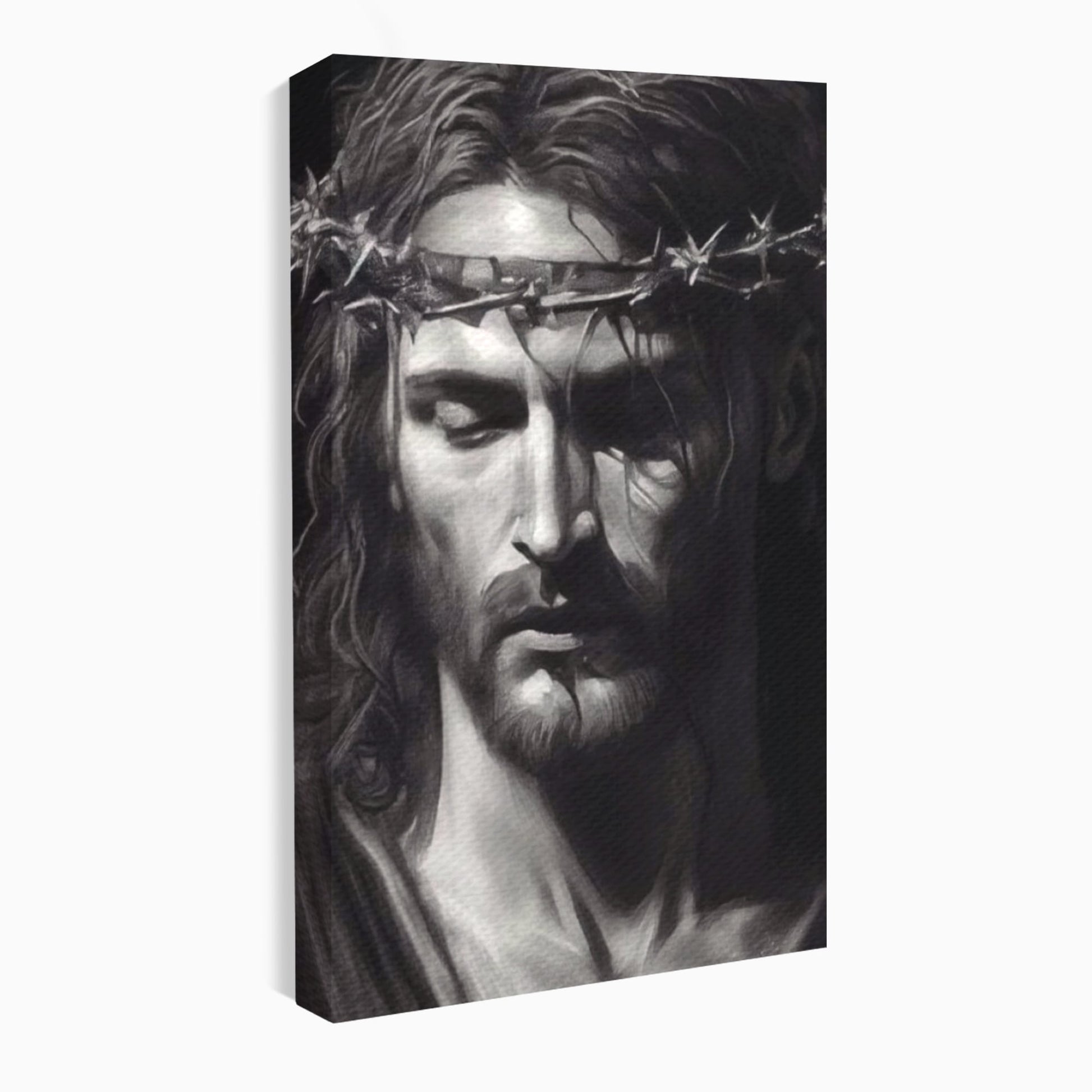Tablou Canvas Premium LuxCanva® H1001, Durere si Speranta , Sacrificiu, Spini, Coroana, Mantuire, Iisus, Durere, Sange, Jertfa, Living, Dormitor