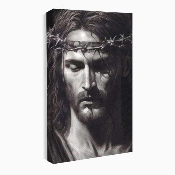 Tablou Canvas Premium LuxCanva® H1001, Durere si Speranta , Sacrificiu, Spini, Coroana, Mantuire, Iisus, Durere, Sange, Jertfa, Living, Dormitor