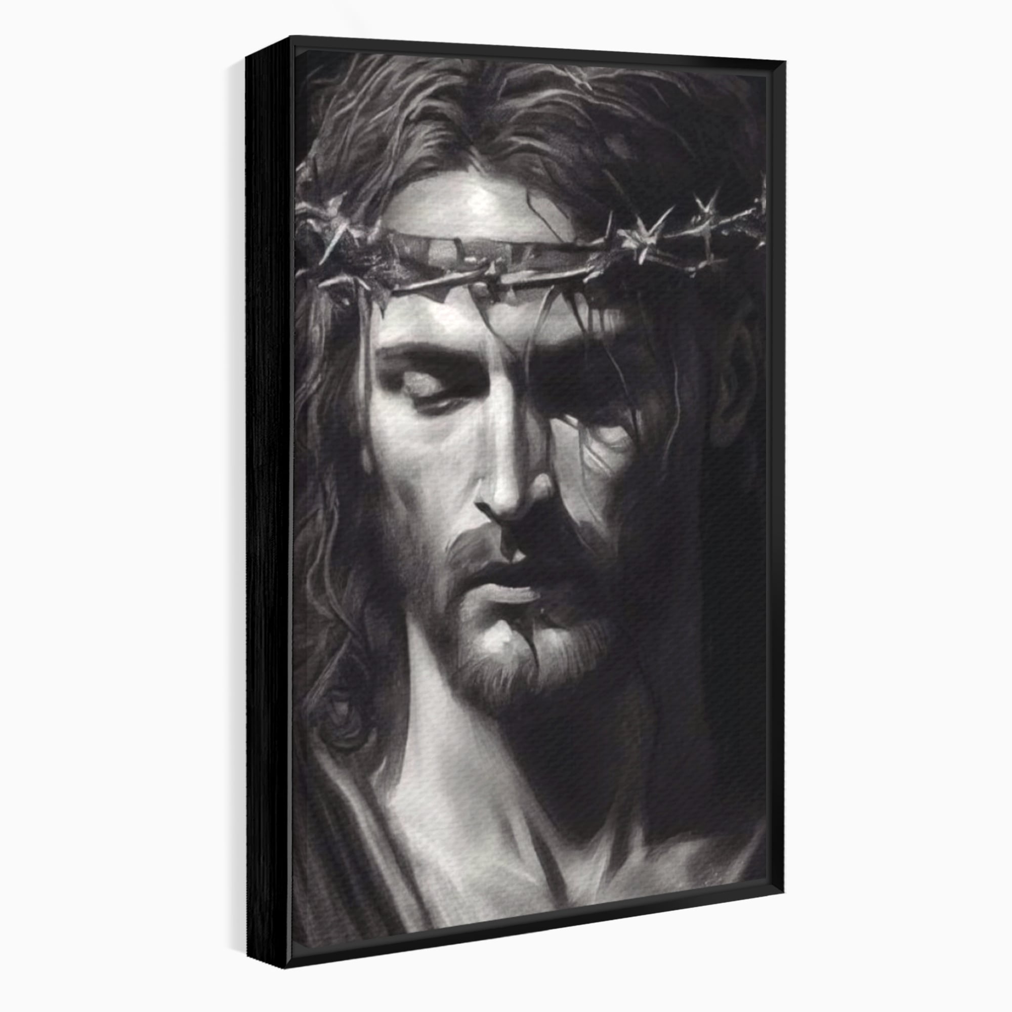 Tablou Canvas Premium LuxCanva® H1001, Durere si Speranta , Sacrificiu, Spini, Coroana, Mantuire, Iisus, Durere, Sange, Jertfa, Living, Dormitor