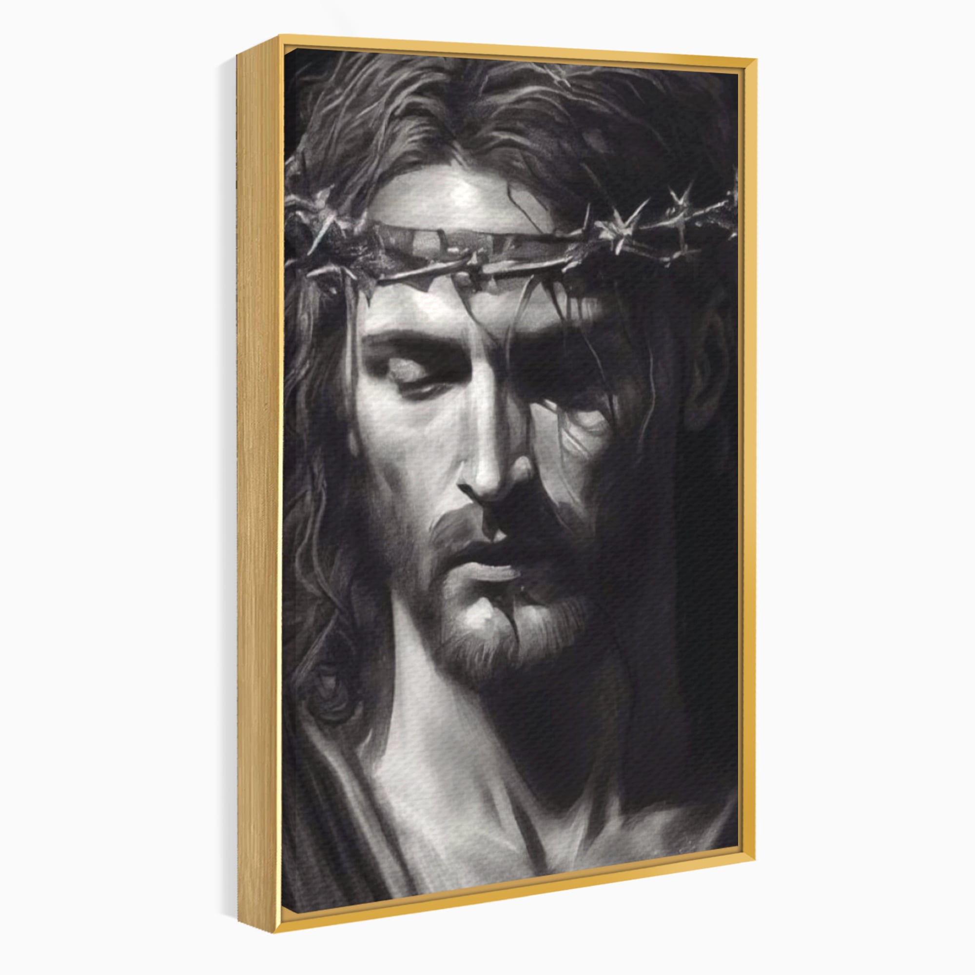Tablou Canvas Premium LuxCanva® H1001, Durere si Speranta , Sacrificiu, Spini, Coroana, Mantuire, Iisus, Durere, Sange, Jertfa, Living, Dormitor