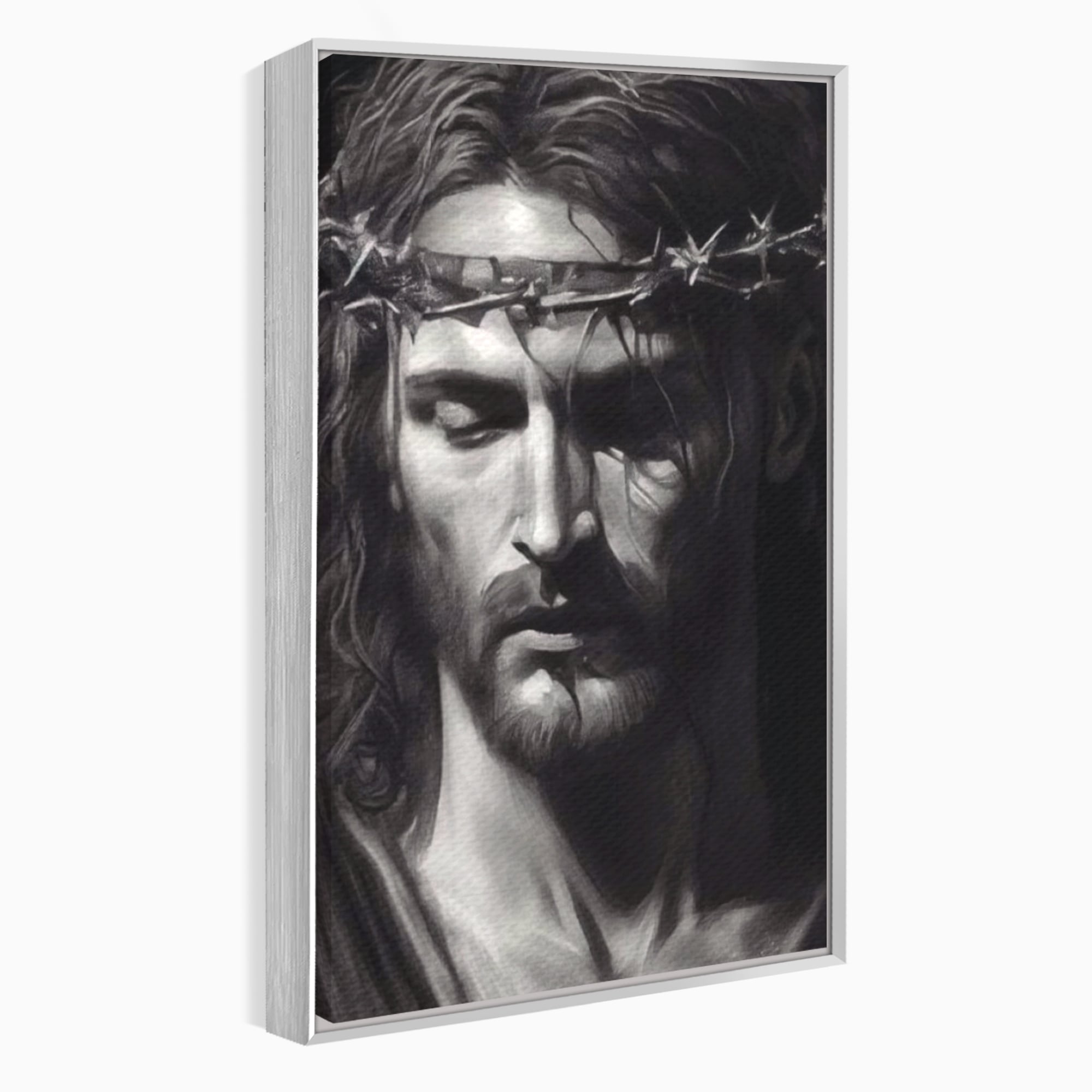 Tablou Canvas Premium LuxCanva® H1001, Durere si Speranta , Sacrificiu, Spini, Coroana, Mantuire, Iisus, Durere, Sange, Jertfa, Living, Dormitor