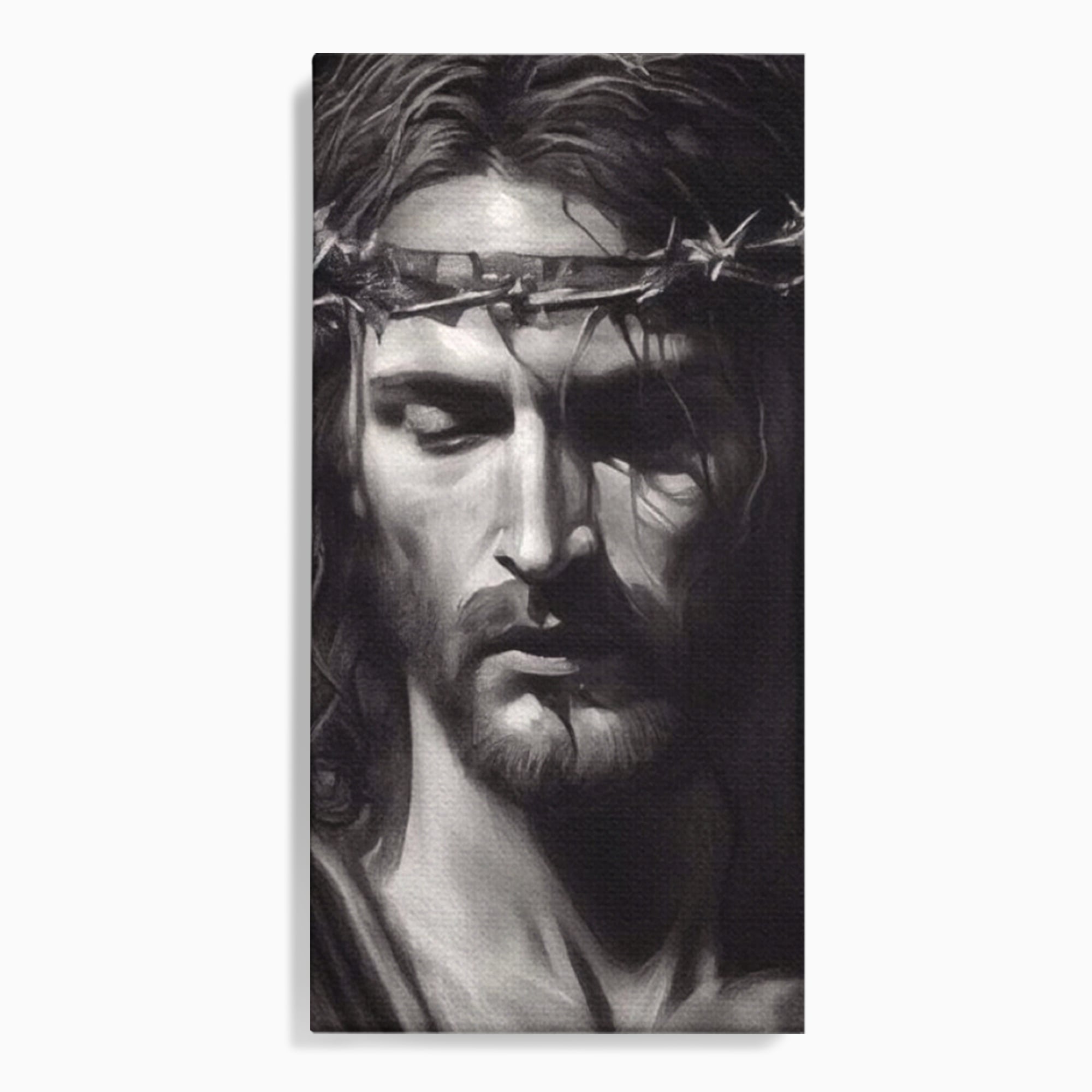 Tablou Canvas Premium LuxCanva® H1001, Durere si Speranta , Sacrificiu, Spini, Coroana, Mantuire, Iisus, Durere, Sange, Jertfa, Living, Dormitor