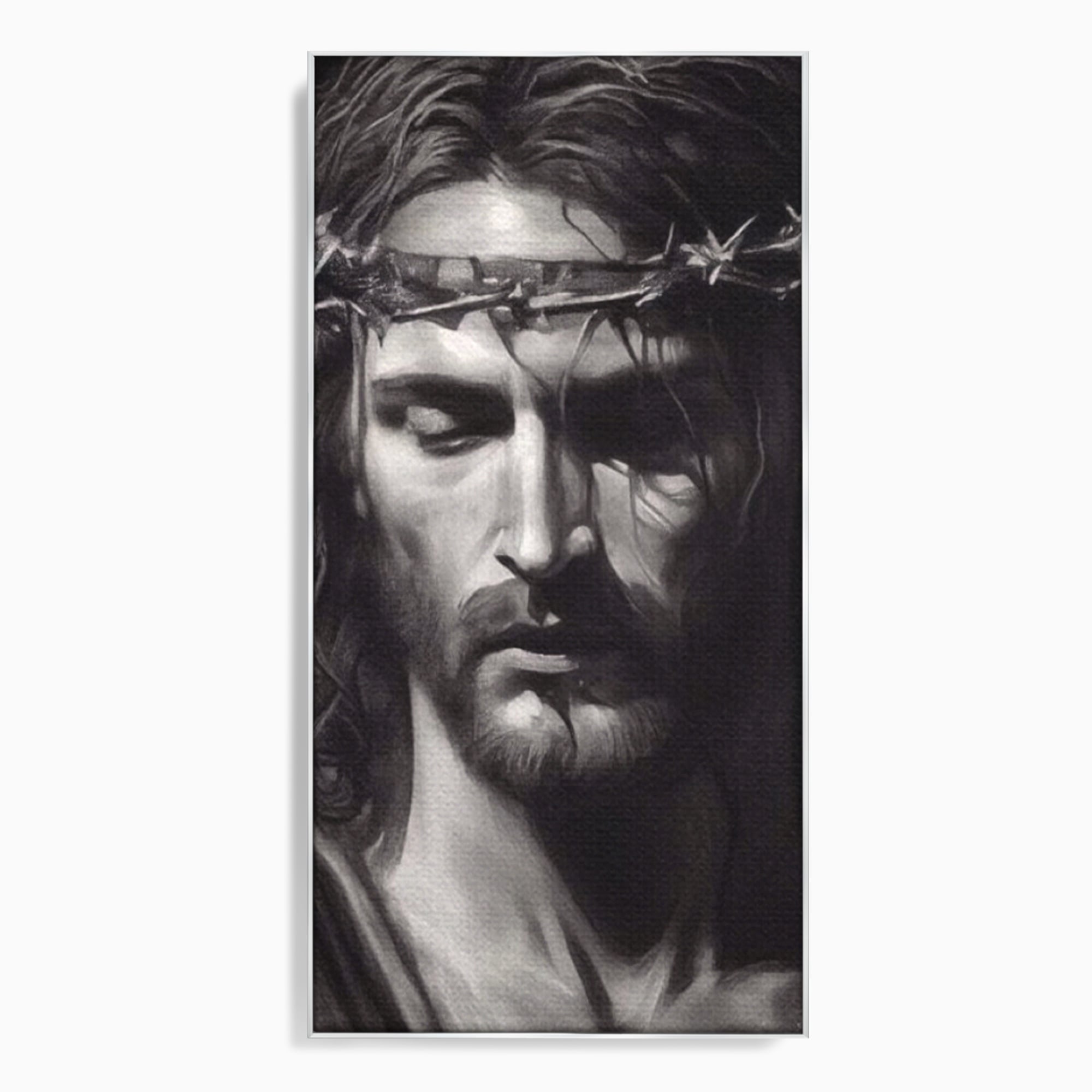 Tablou Canvas Premium LuxCanva® H1001, Durere si Speranta , Sacrificiu, Spini, Coroana, Mantuire, Iisus, Durere, Sange, Jertfa, Living, Dormitor