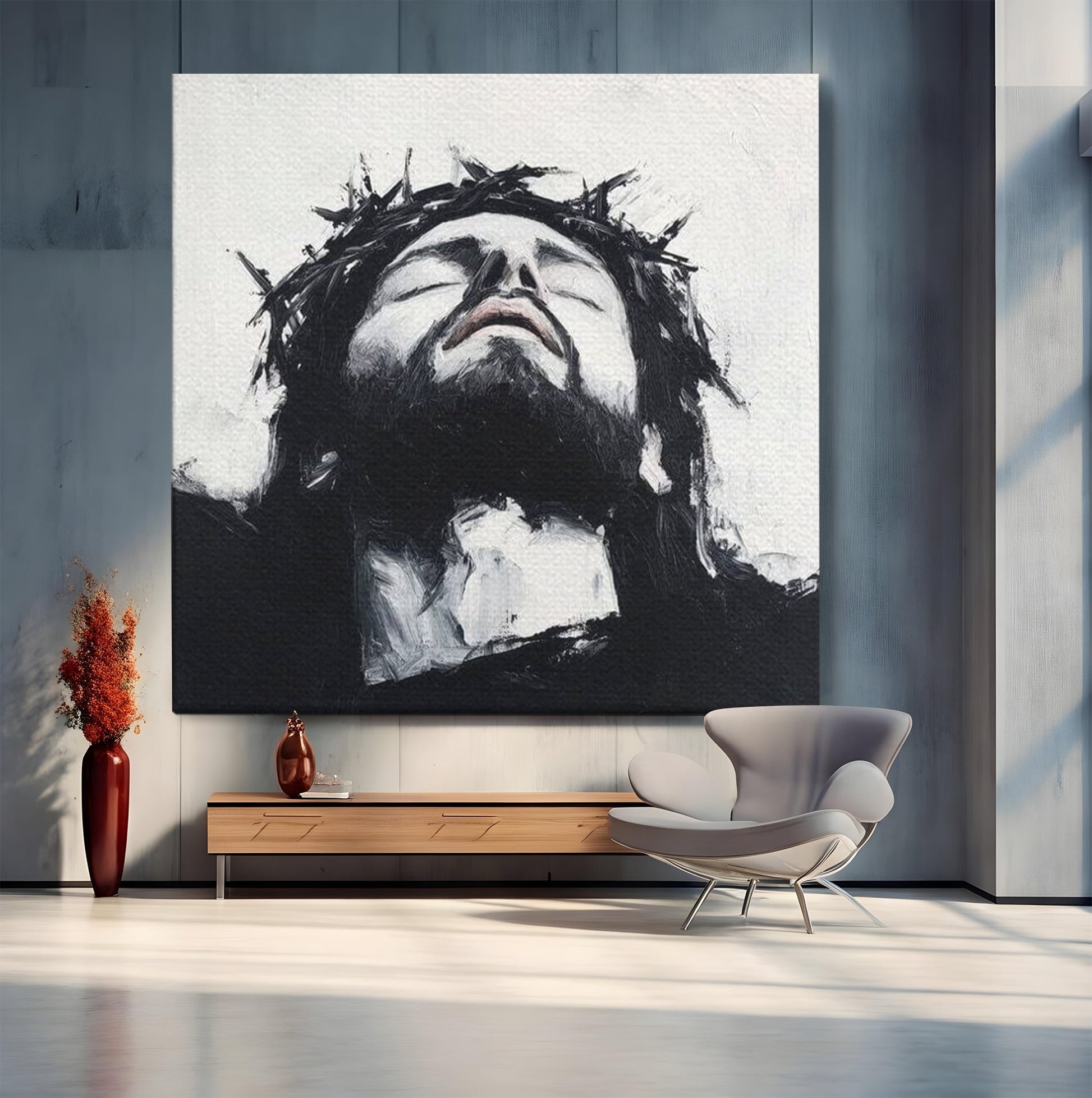 Tablou Canvas Premium LuxCanva® H1003, Durere si Mantuire , Divin, Durere, Coroana, Speranta, Iubire, Spritualitate, Spini, Living, Dormitor