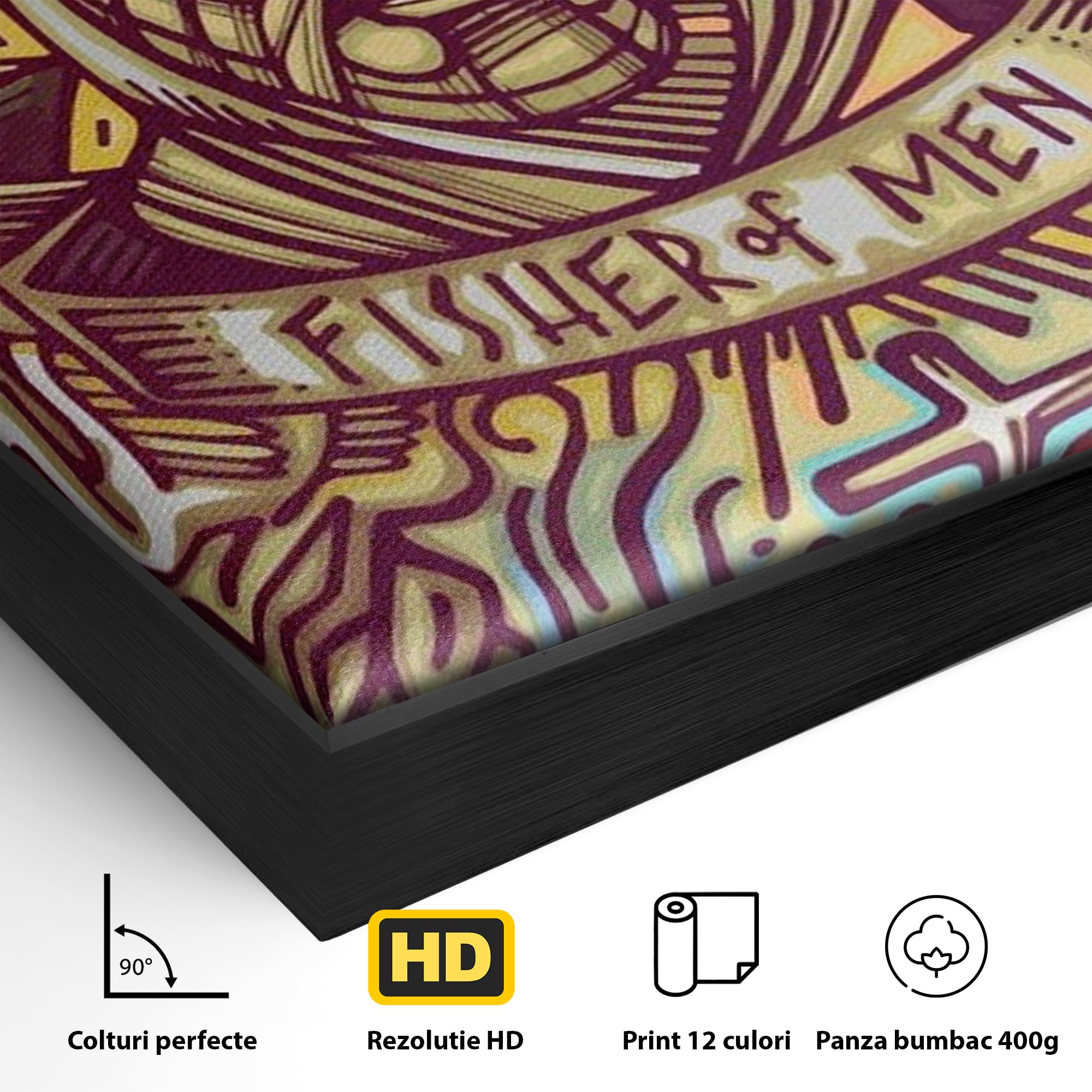 Tablou Canvas Premium LuxCanva® H1005, Iisus, Pastorul Oamenilor , Pescar, Icoana, Suflet, Speranta, Calauza, Ancora, Misticism, Religie, Living