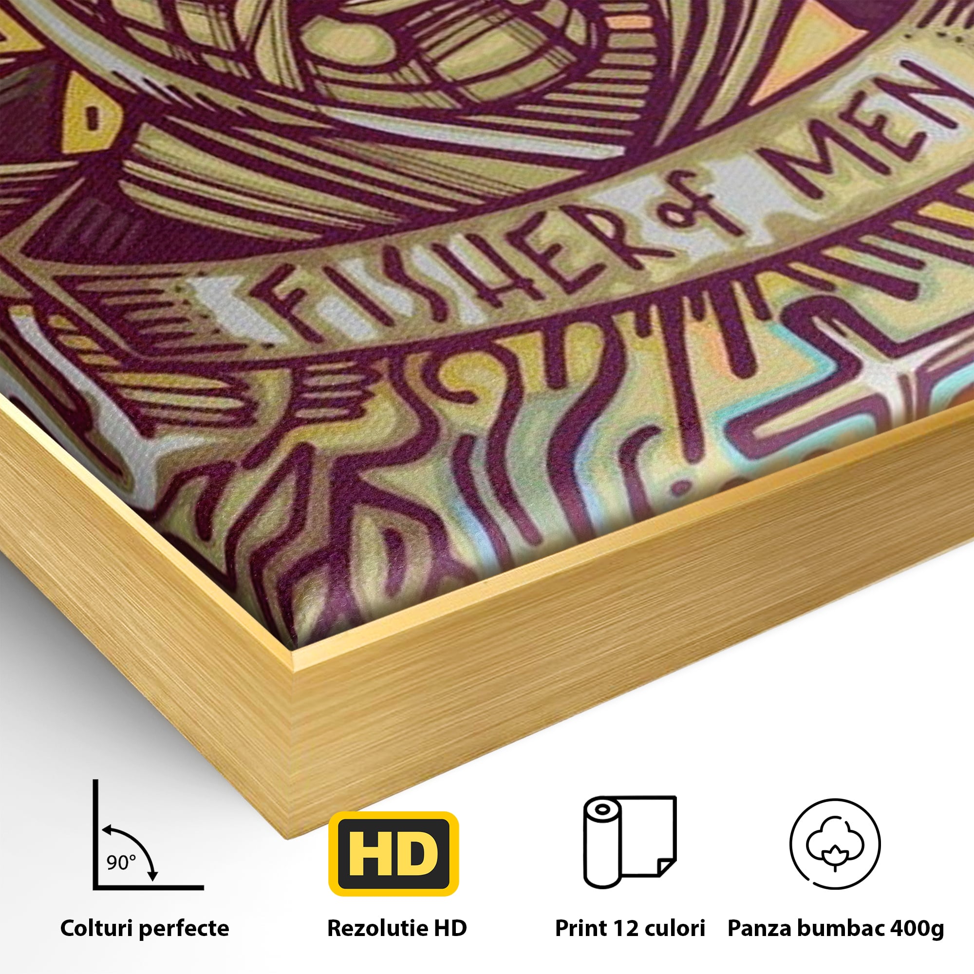 Tablou Canvas Premium LuxCanva® H1005, Iisus, Pastorul Oamenilor , Pescar, Icoana, Suflet, Speranta, Calauza, Ancora, Misticism, Religie, Living