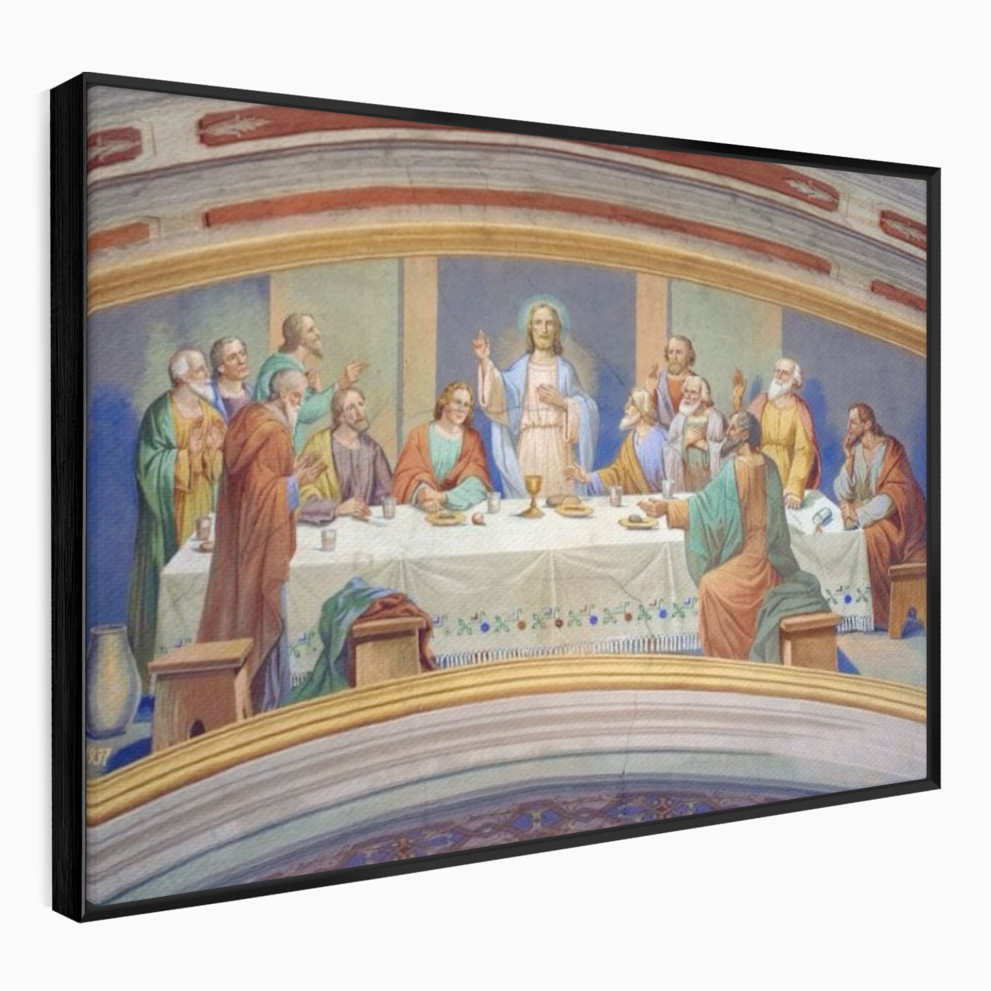 Tablou Canvas Premium LuxCanva® H1006, Cina Cea de Taina , Cina, Taina, Arta, Credinta, Capodopera, Sacralitate, Lumina, Armonie, Apostoli, Living