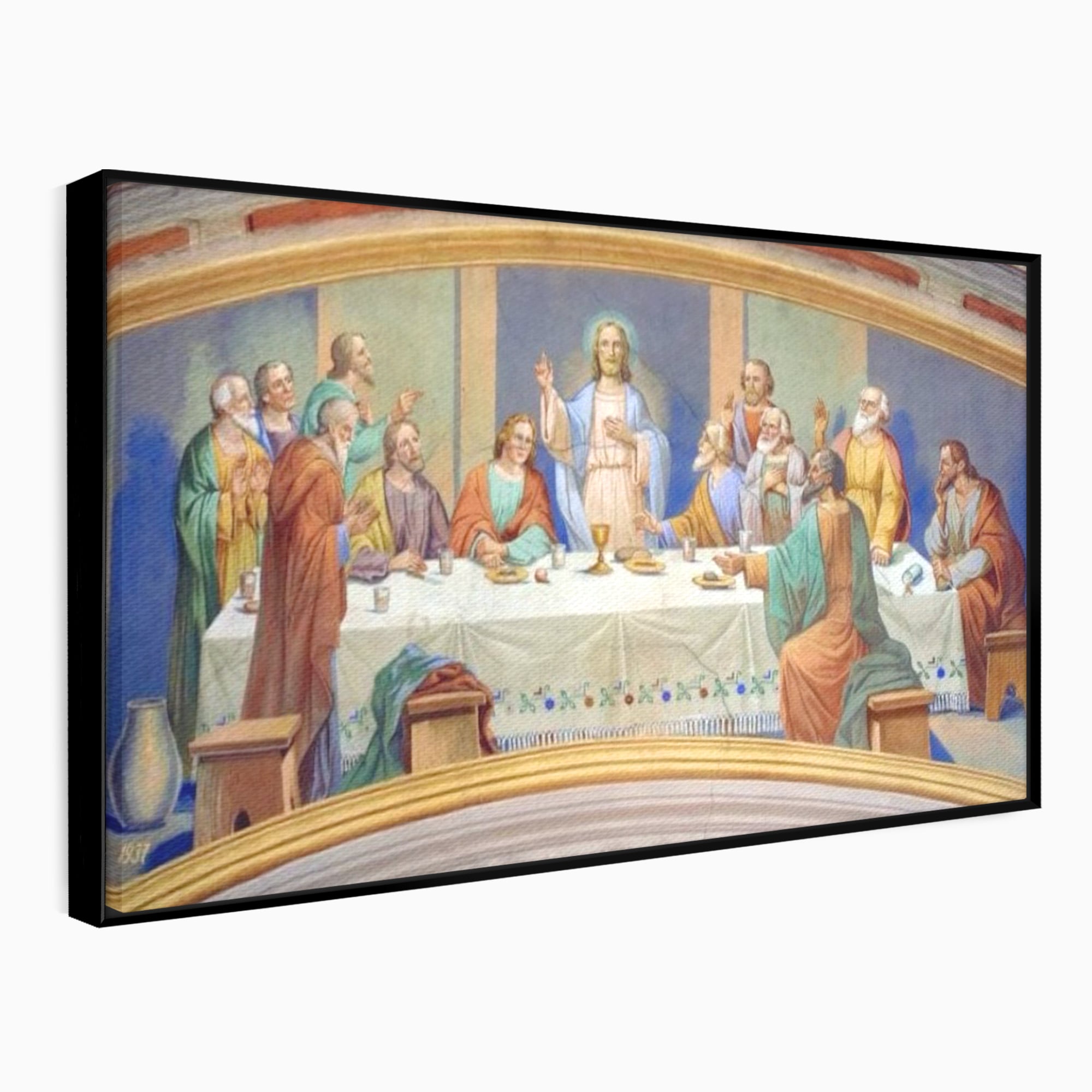 Tablou Canvas Premium LuxCanva® H1006, Cina Cea de Taina , Cina, Taina, Arta, Credinta, Capodopera, Sacralitate, Lumina, Armonie, Apostoli, Living