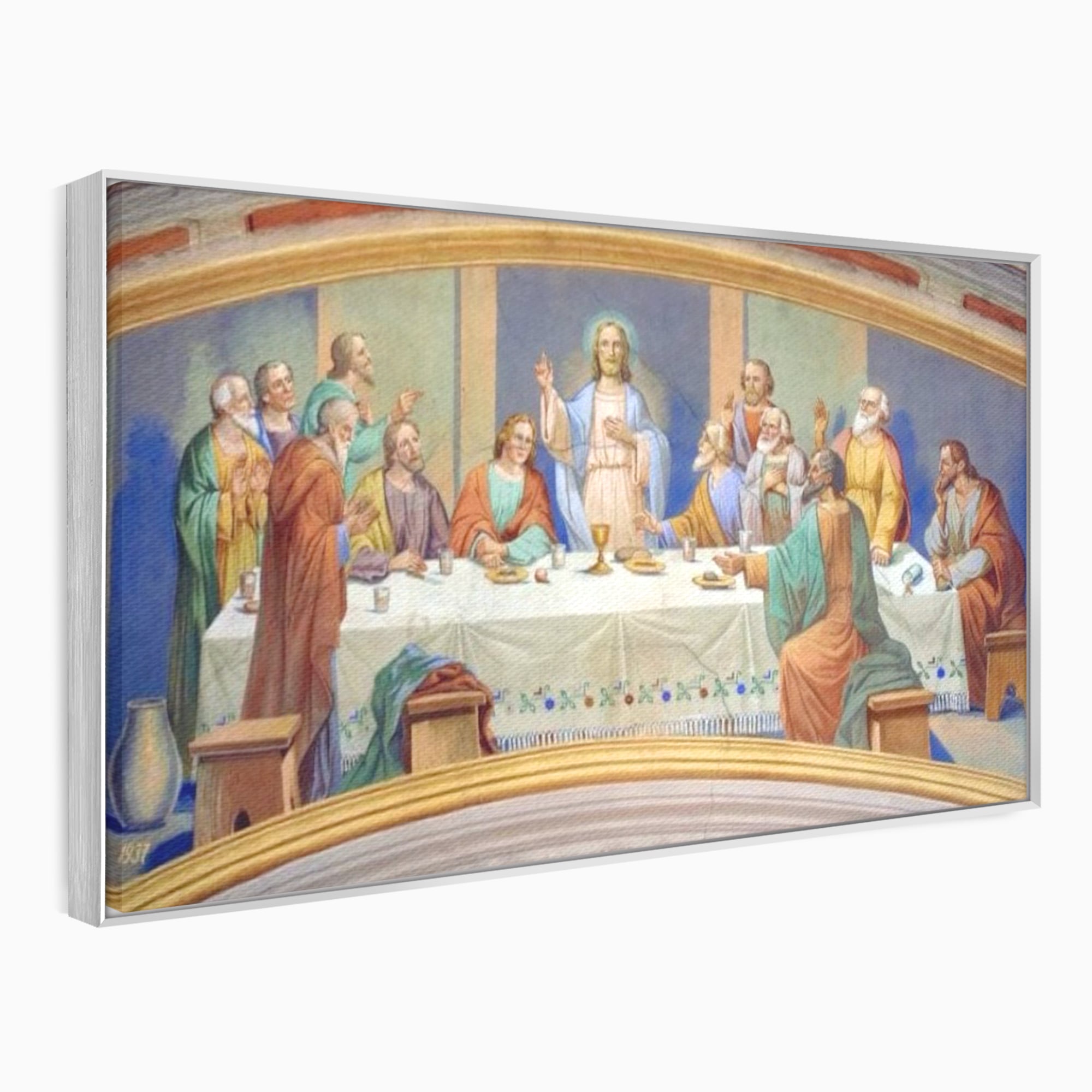 Tablou Canvas Premium LuxCanva® H1006, Cina Cea de Taina , Cina, Taina, Arta, Credinta, Capodopera, Sacralitate, Lumina, Armonie, Apostoli, Living
