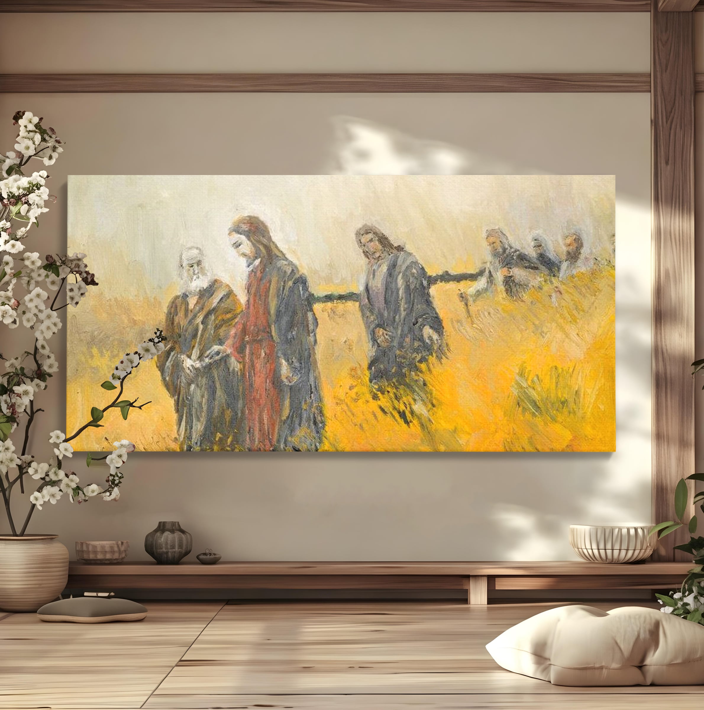 Tablou Canvas Premium LuxCanva® H1007, Invatatorul si Apostolii , Drum, Ucenici, Pasi, Invataturi, Discipoli, Chemare, Divina, Dormitor, Living