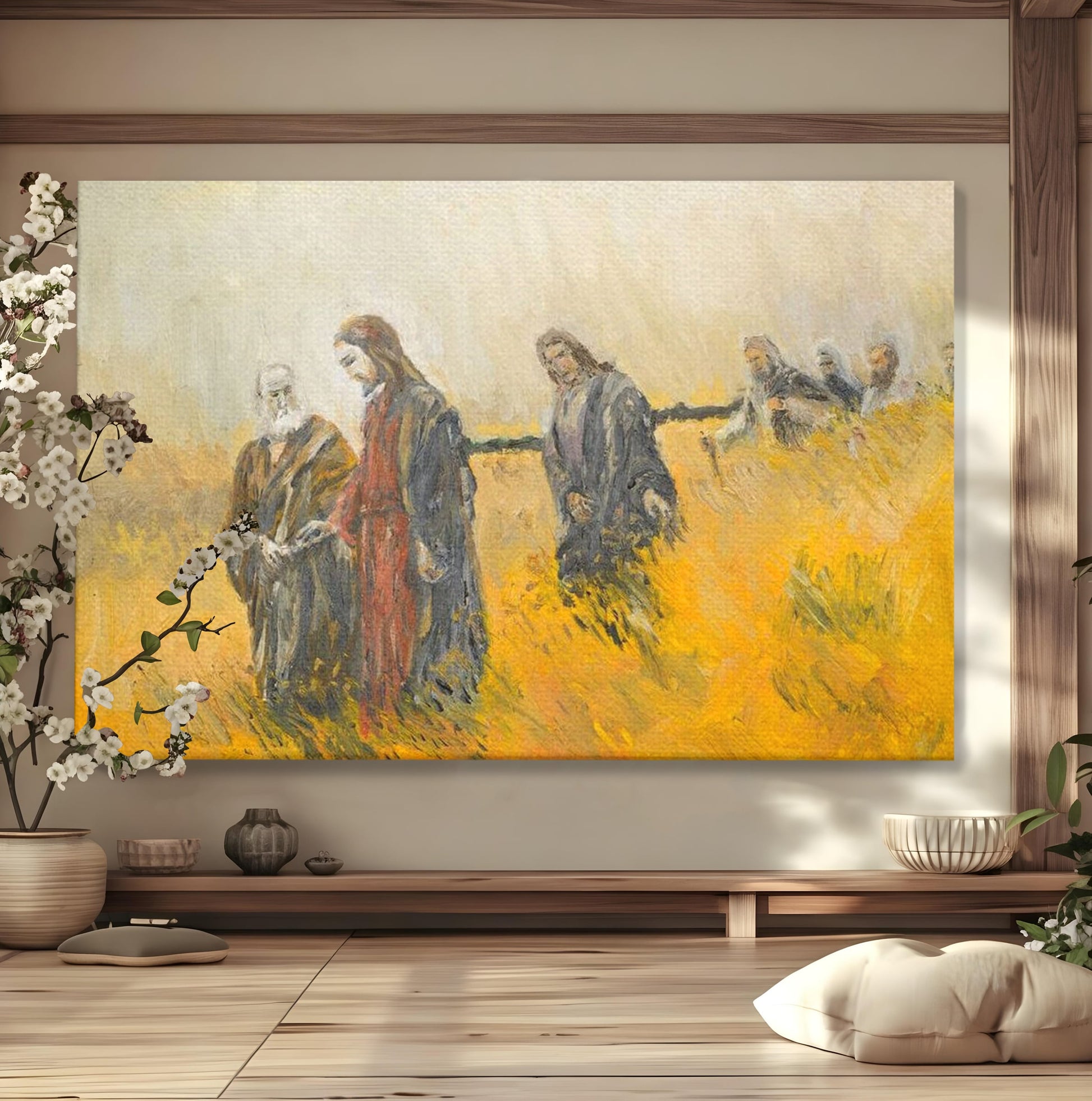 Tablou Canvas Premium LuxCanva® H1007, Invatatorul si Apostolii , Drum, Ucenici, Pasi, Invataturi, Discipoli, Chemare, Divina, Dormitor, Living