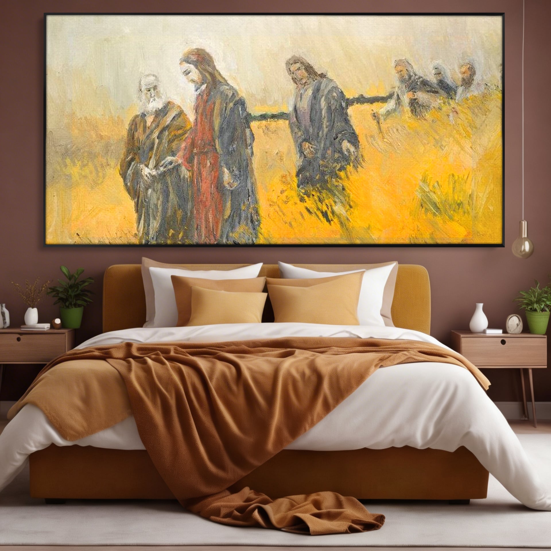 Tablou Canvas Premium LuxCanva® H1007, Invatatorul si Apostolii , Drum, Ucenici, Pasi, Invataturi, Discipoli, Chemare, Divina, Dormitor, Living