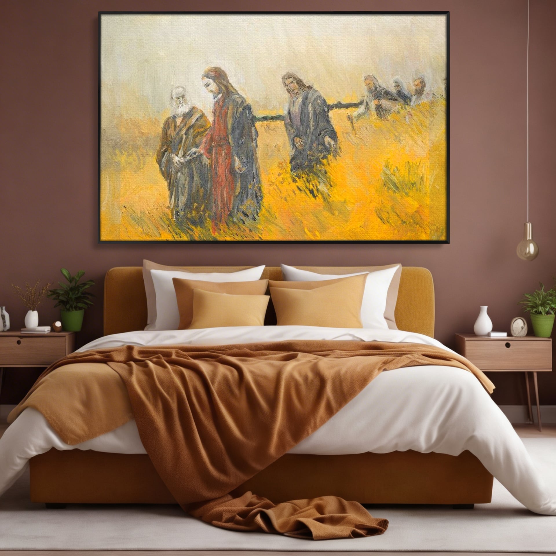 Tablou Canvas Premium LuxCanva® H1007, Invatatorul si Apostolii , Drum, Ucenici, Pasi, Invataturi, Discipoli, Chemare, Divina, Dormitor, Living