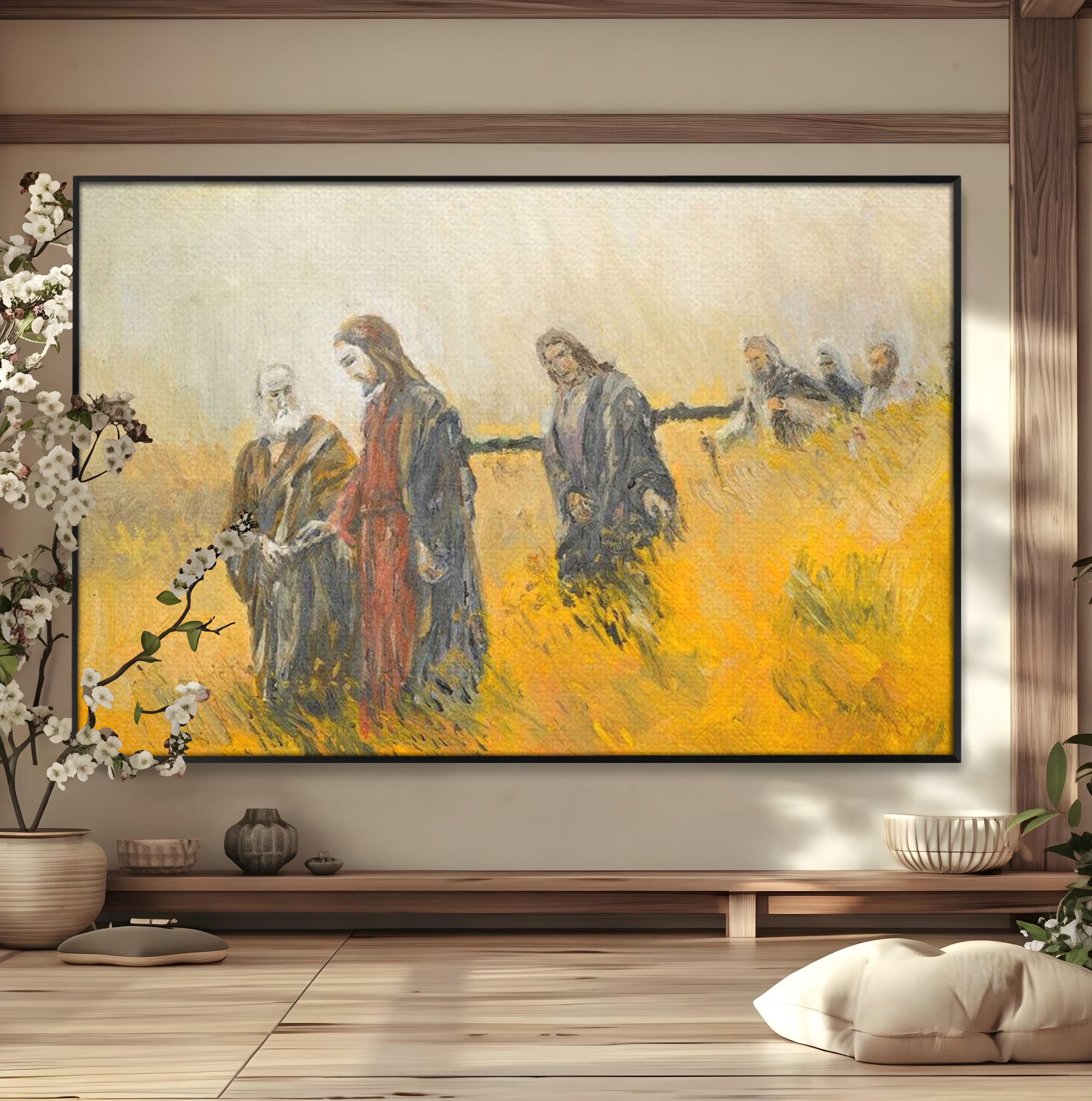 Tablou Canvas Premium LuxCanva® H1007, Invatatorul si Apostolii , Drum, Ucenici, Pasi, Invataturi, Discipoli, Chemare, Divina, Dormitor, Living