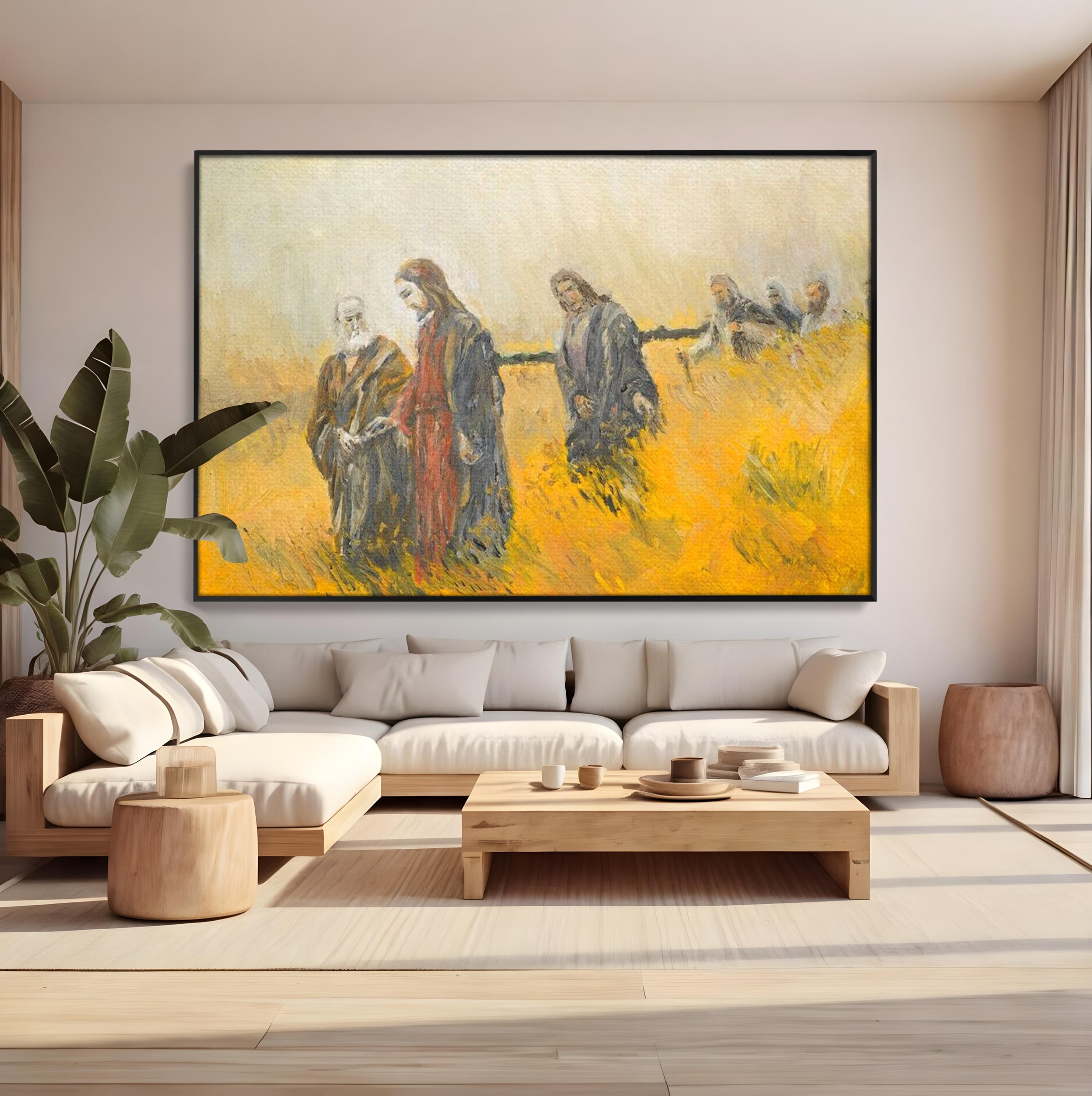 Tablou Canvas Premium LuxCanva® H1007, Invatatorul si Apostolii , Drum, Ucenici, Pasi, Invataturi, Discipoli, Chemare, Divina, Dormitor, Living