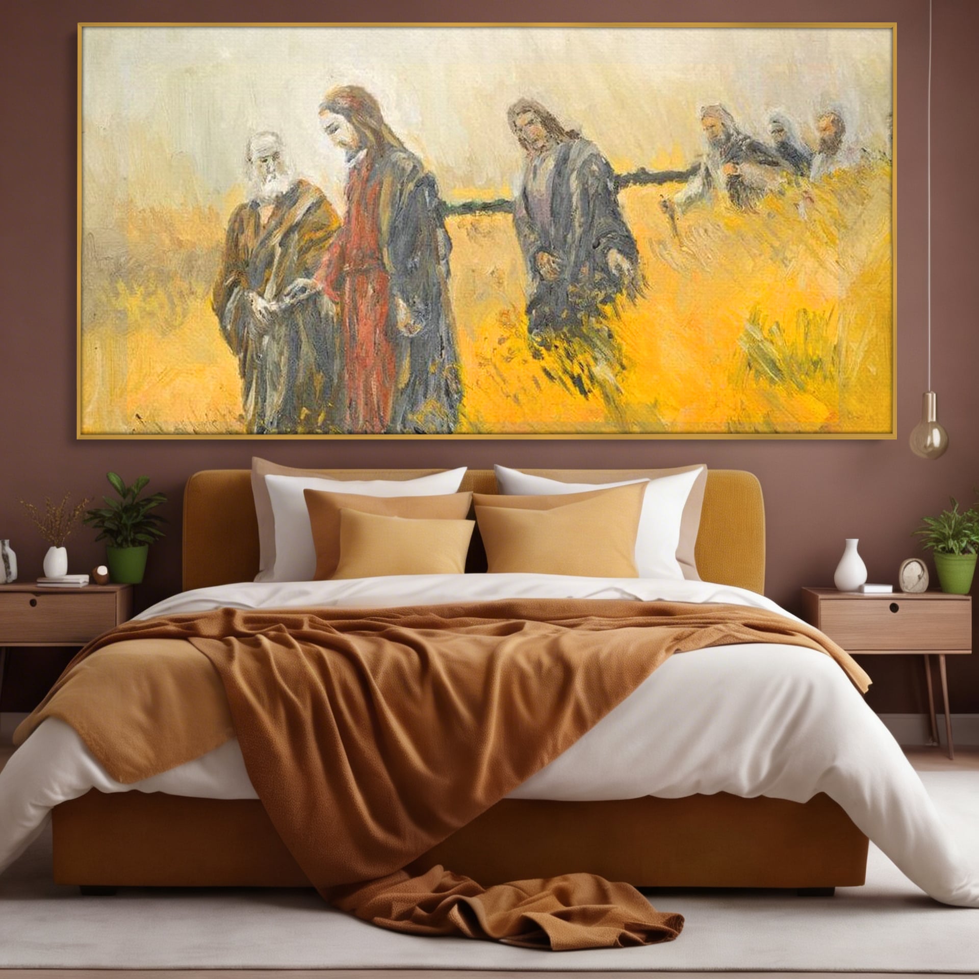 Tablou Canvas Premium LuxCanva® H1007, Invatatorul si Apostolii , Drum, Ucenici, Pasi, Invataturi, Discipoli, Chemare, Divina, Dormitor, Living