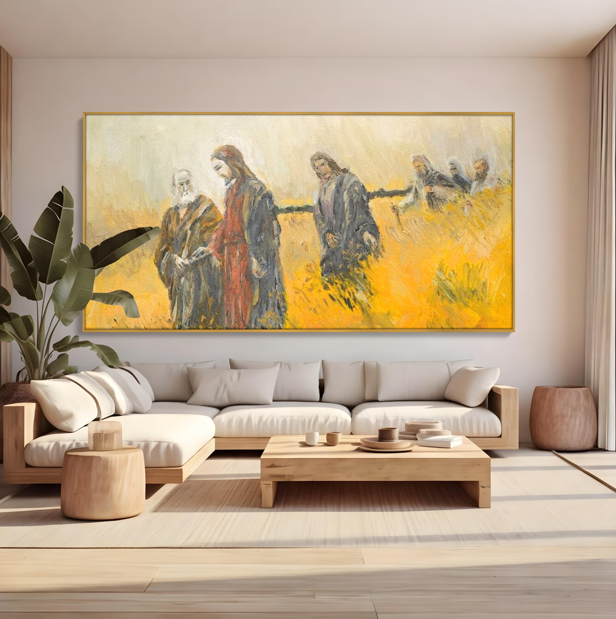Tablou Canvas Premium LuxCanva® H1007, Invatatorul si Apostolii , Drum, Ucenici, Pasi, Invataturi, Discipoli, Chemare, Divina, Dormitor, Living