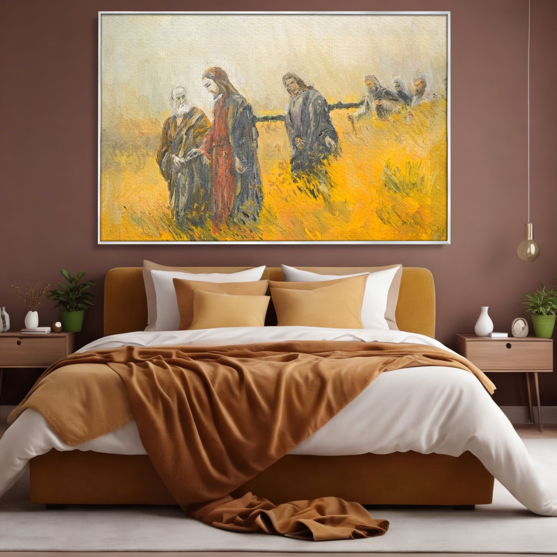 Tablou Canvas Premium LuxCanva® H1007, Invatatorul si Apostolii , Drum, Ucenici, Pasi, Invataturi, Discipoli, Chemare, Divina, Dormitor, Living