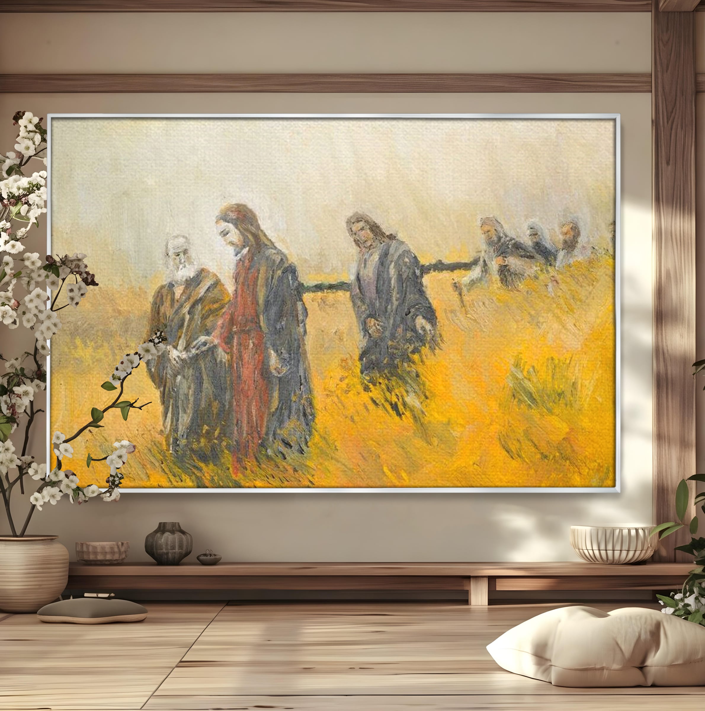 Tablou Canvas Premium LuxCanva® H1007, Invatatorul si Apostolii , Drum, Ucenici, Pasi, Invataturi, Discipoli, Chemare, Divina, Dormitor, Living