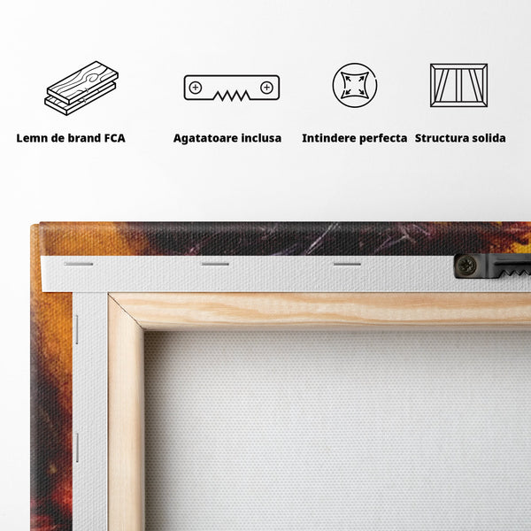 Tablou Canvas Premium LuxCanva® H1008, Purtatorul Pacatelor Lumii , Sacrificiu, Pacate, Lume, Suferinta, Iubire, Mantuire, Coroana, Lumina, Living