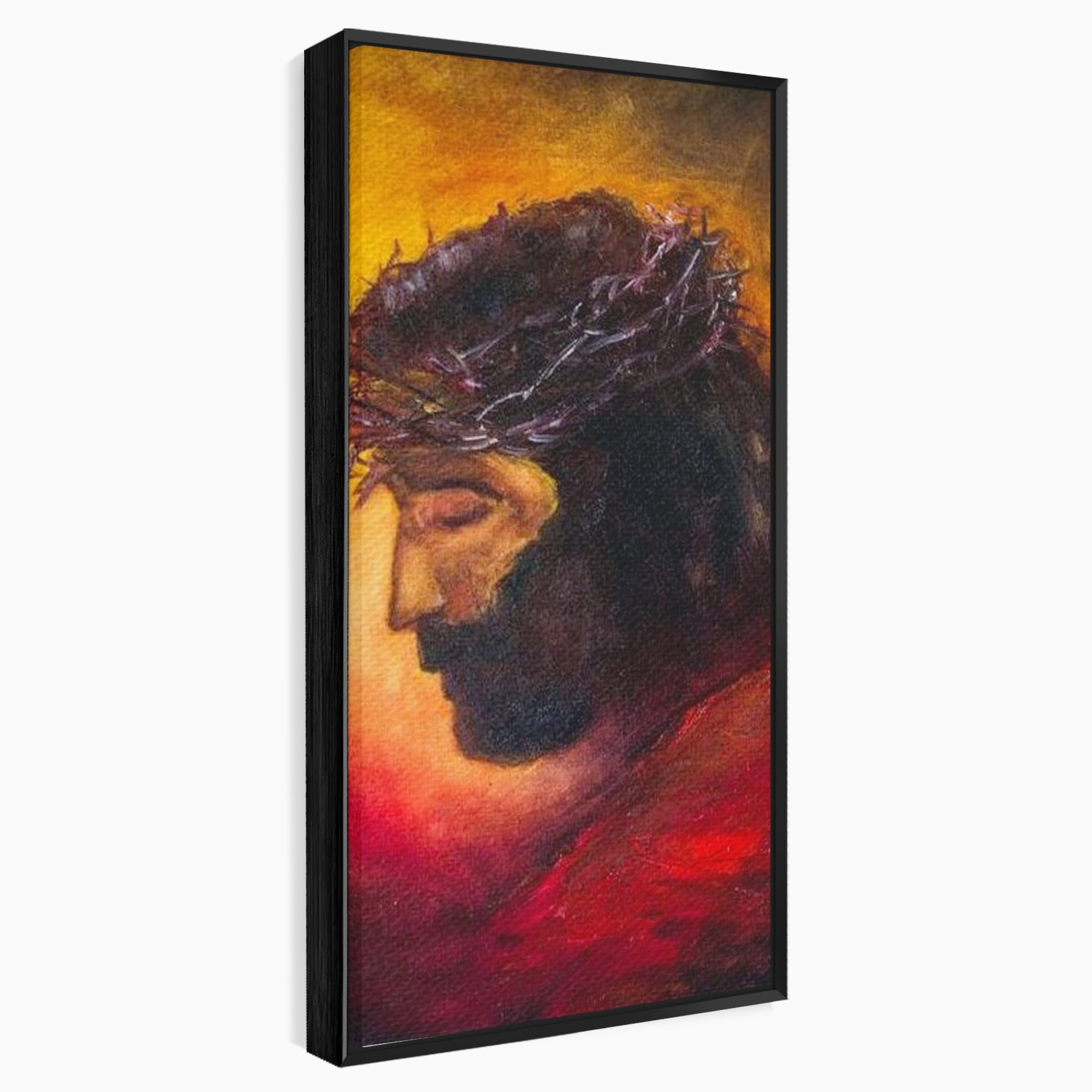 Tablou Canvas Premium LuxCanva® H1008, Purtatorul Pacatelor Lumii , Sacrificiu, Pacate, Lume, Suferinta, Iubire, Mantuire, Coroana, Lumina, Living