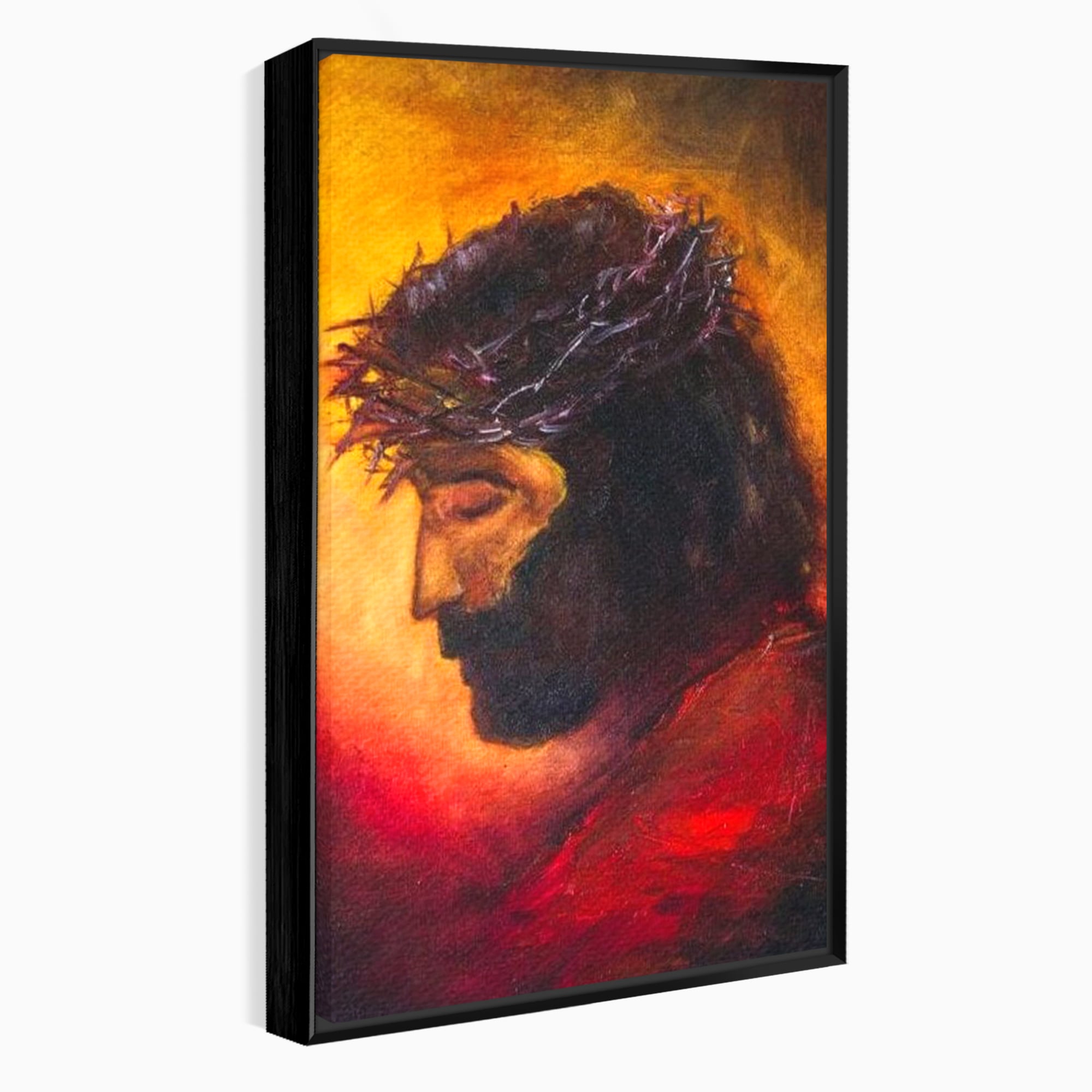Tablou Canvas Premium LuxCanva® H1008, Purtatorul Pacatelor Lumii , Sacrificiu, Pacate, Lume, Suferinta, Iubire, Mantuire, Coroana, Lumina, Living