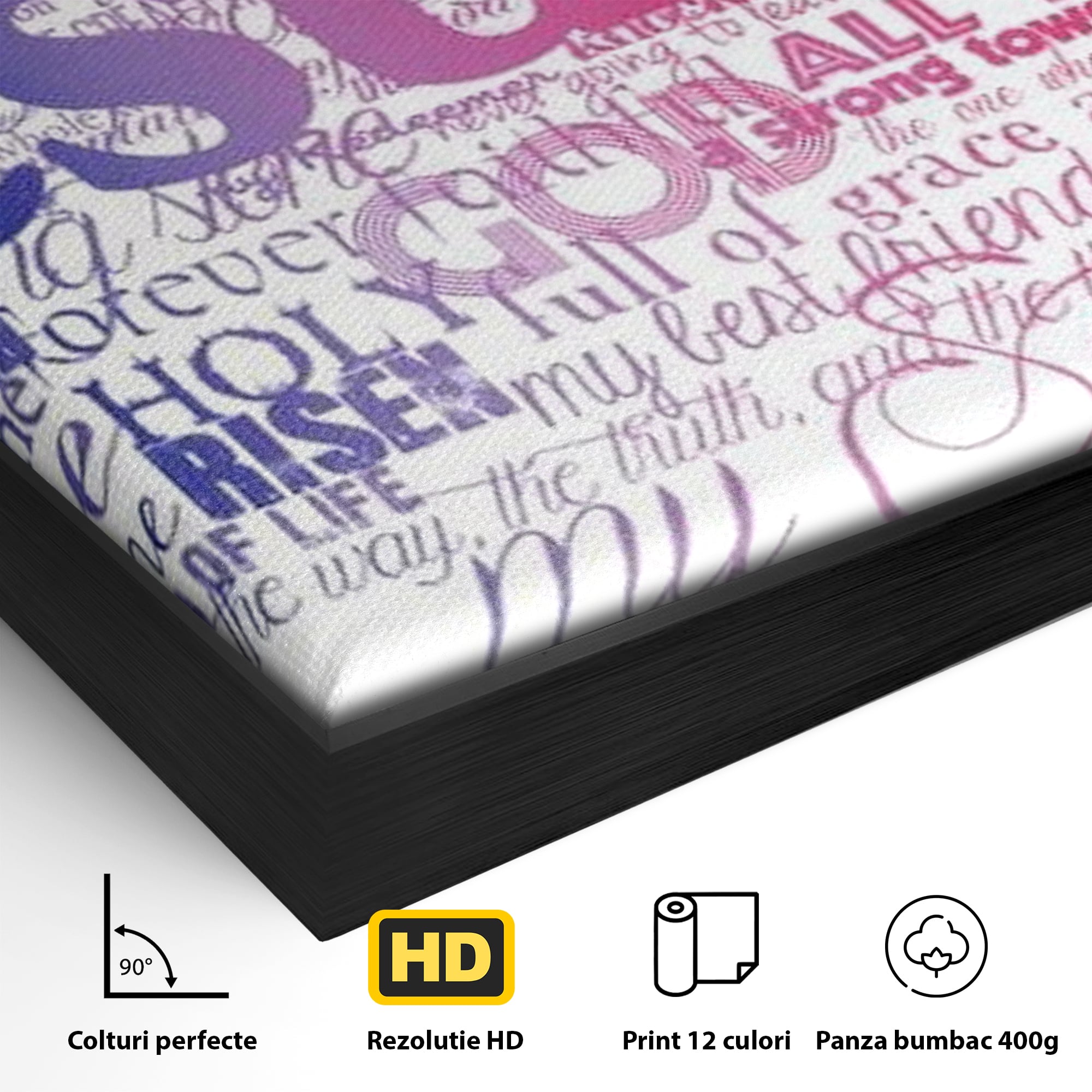 Tablou Canvas Premium LuxCanva® H1011, Cuvintele Credintei , Speranta, Mantuire, Credinta, Cuvinte, Inspiratie, Promisiune, Motivational, Living
