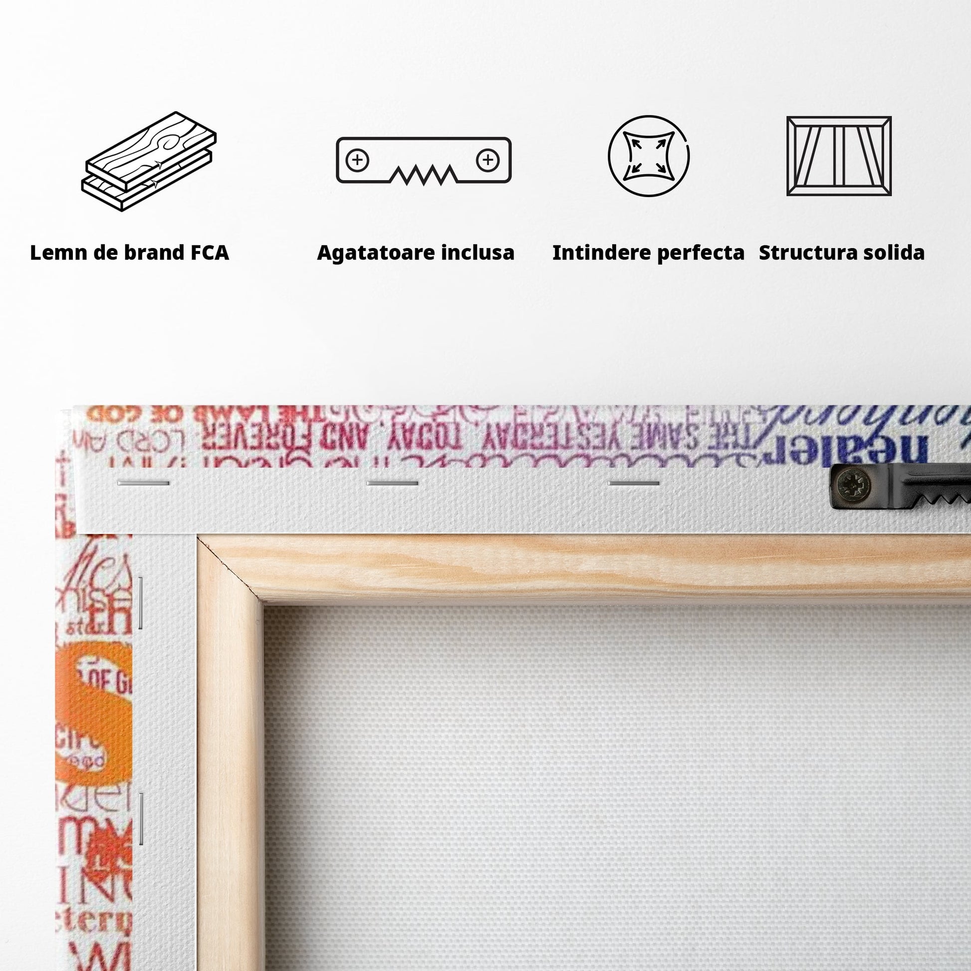 Tablou Canvas Premium LuxCanva® H1011, Cuvintele Credintei , Speranta, Mantuire, Credinta, Cuvinte, Inspiratie, Promisiune, Motivational, Living