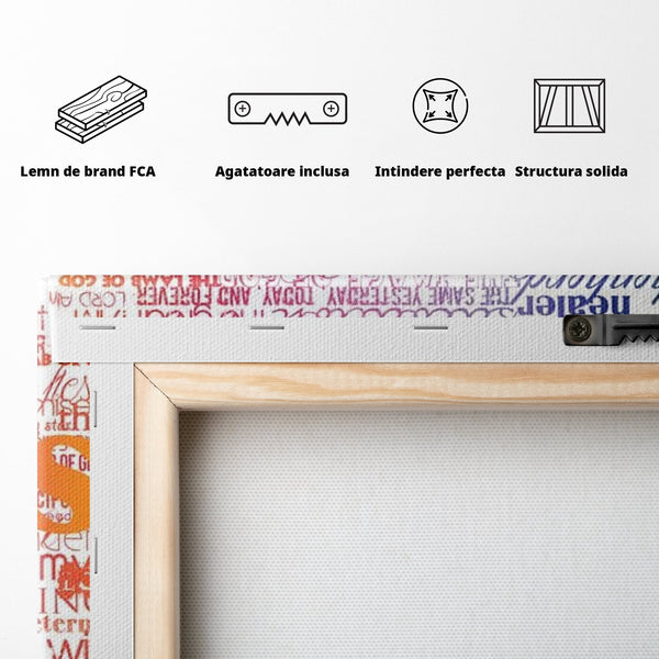 Tablou Canvas Premium LuxCanva® H1011, Cuvintele Credintei , Speranta, Mantuire, Credinta, Cuvinte, Inspiratie, Promisiune, Motivational, Living
