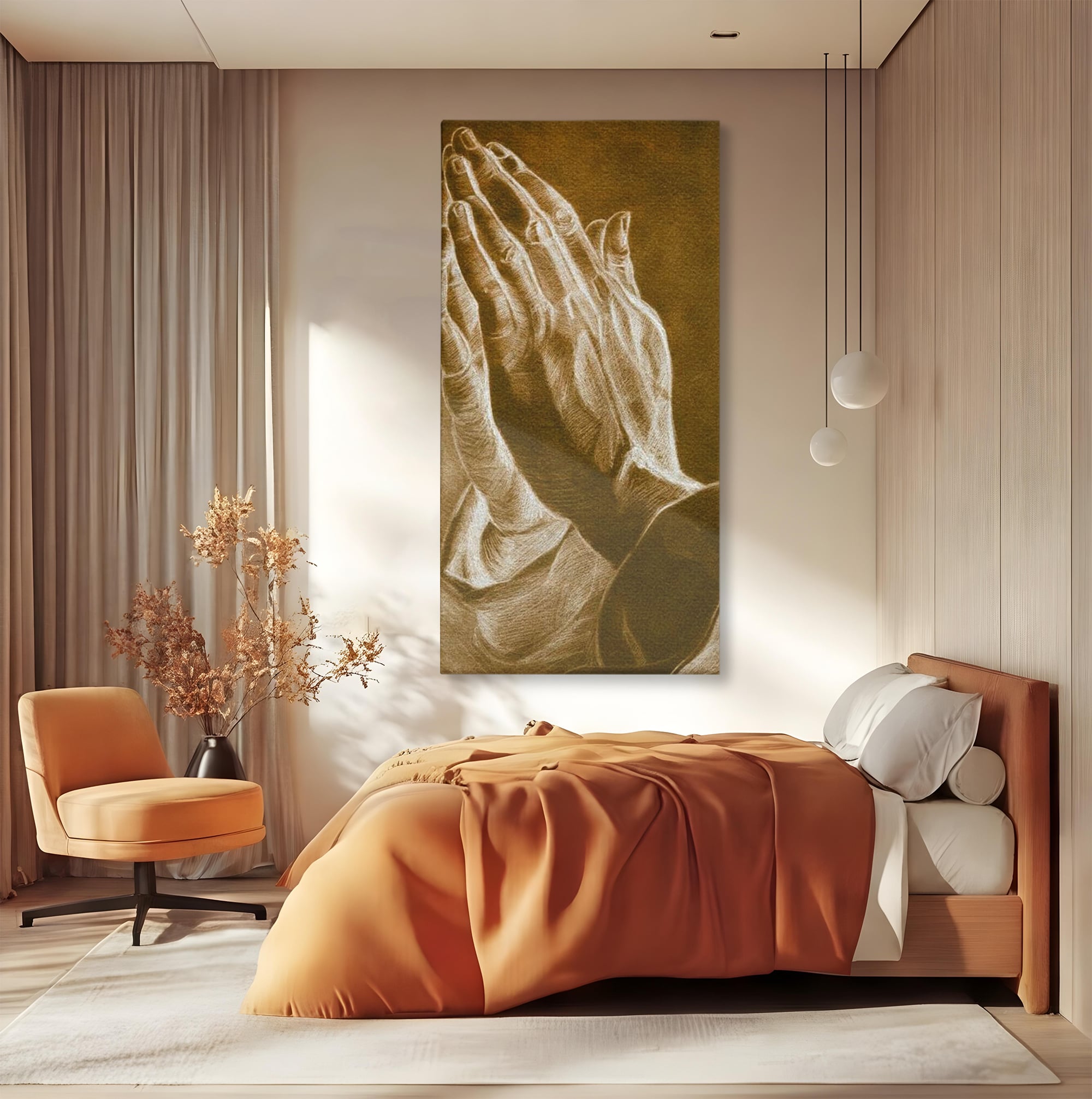 Tablou Canvas Premium LuxCanva® H1016, Maini in Rugaciune , Speranta, Rugaciune, Putere, Liniste, Suflet, Protectie, Mesaj, Frumusete, Living